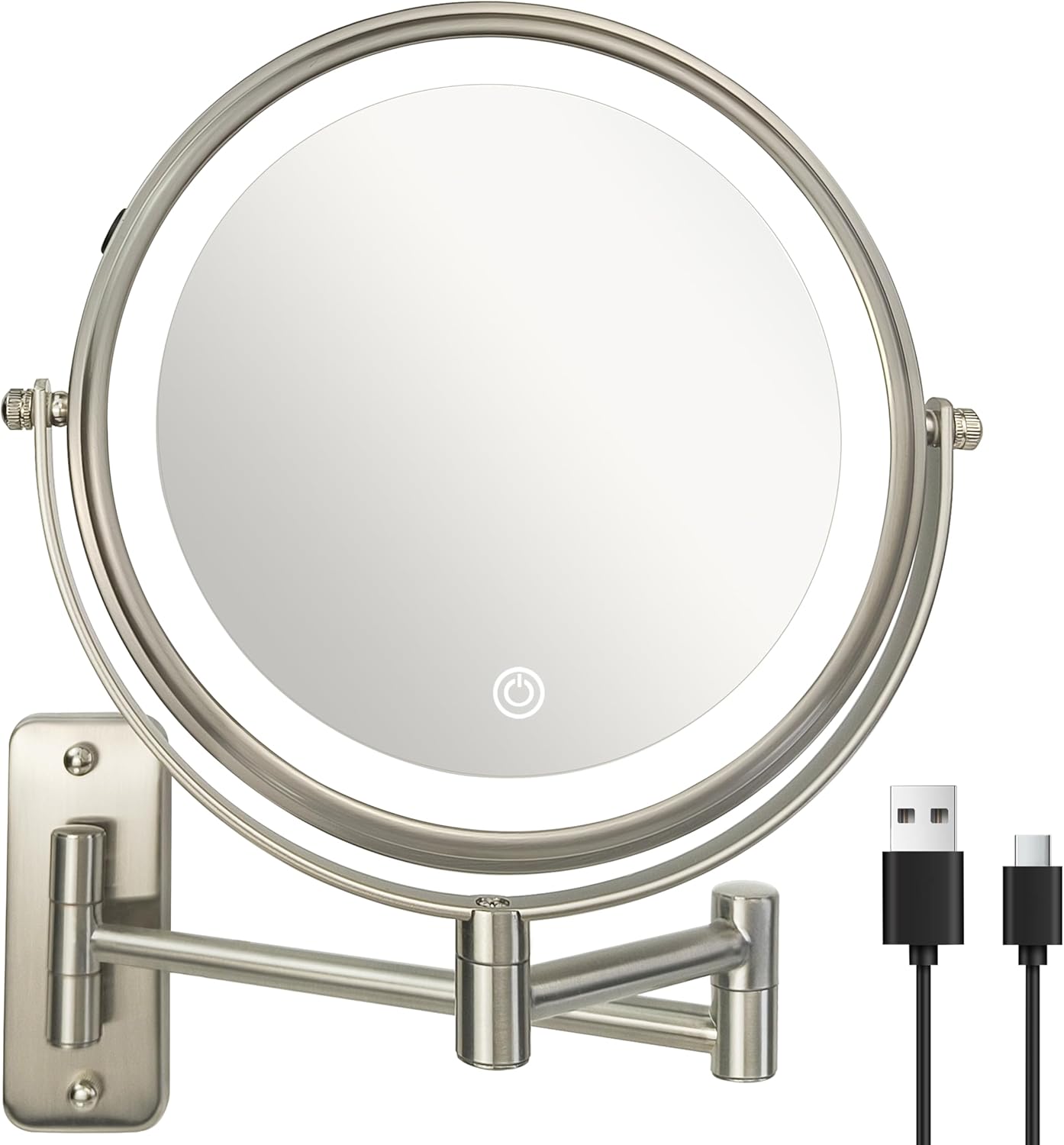 JANEEVA 8 Wall Mounted Lighted Makeup Mirror