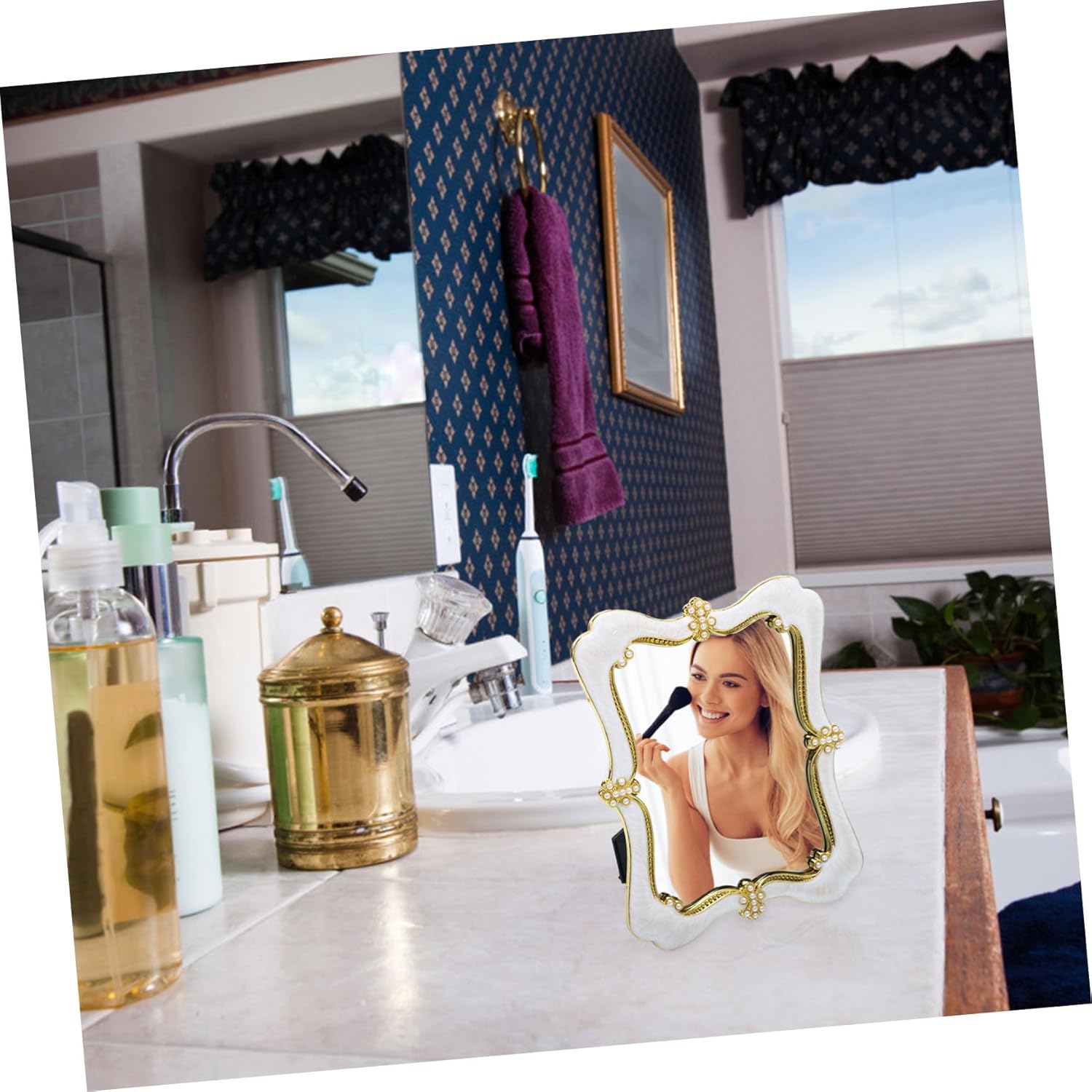 Angoily 1pc Vanity Mirror with Travel Makeup Tools