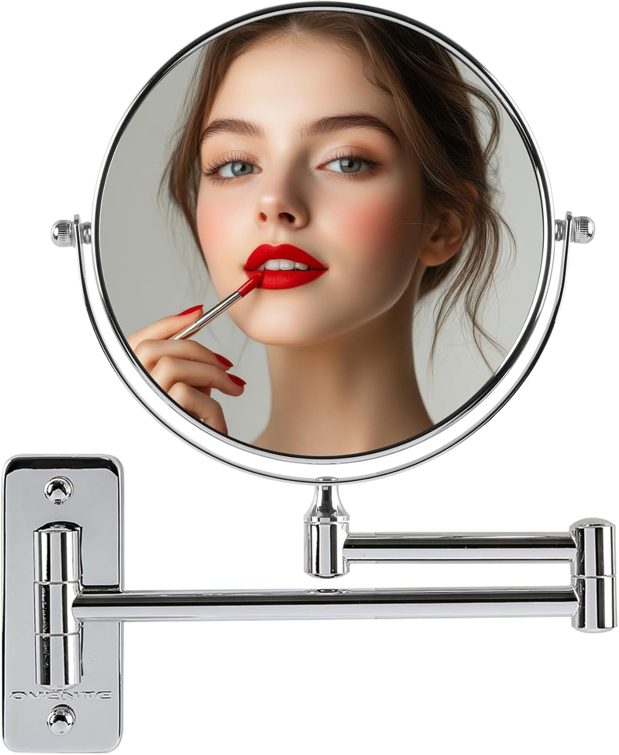 OVENTE 7 Wall Mirror with 1X10X Magnification and 360 Swivel