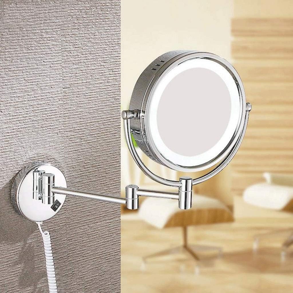DEIHGE 5X Magnification LED Makeup Mirror Wall Mounted