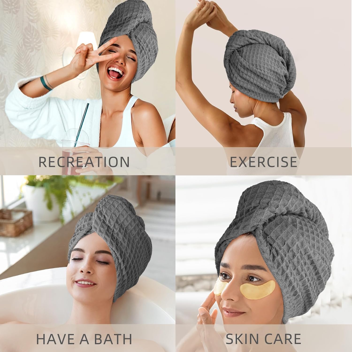 MaopaoBeauty Microfiber Hair Drying Towel 275x105in Extra Large