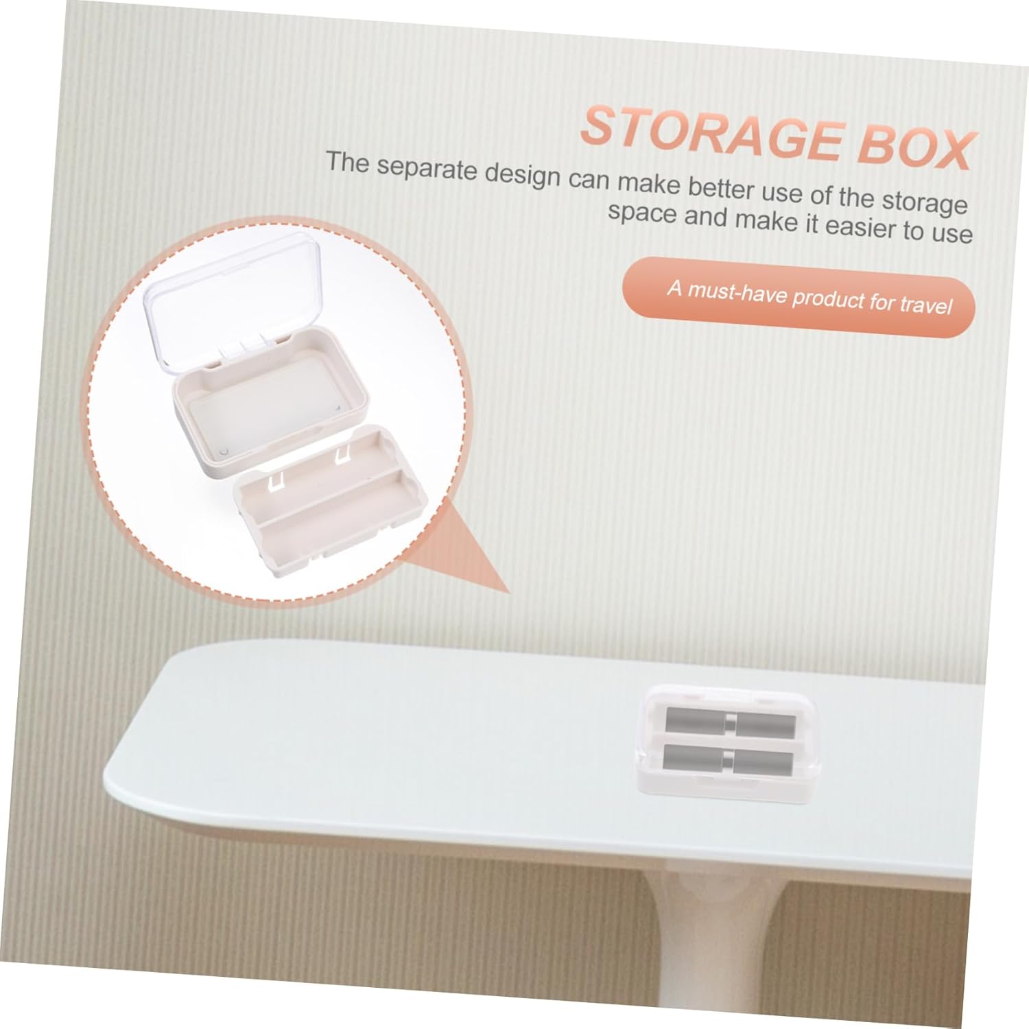Ipetboom Large Cosmetic Storage Box with Mirror