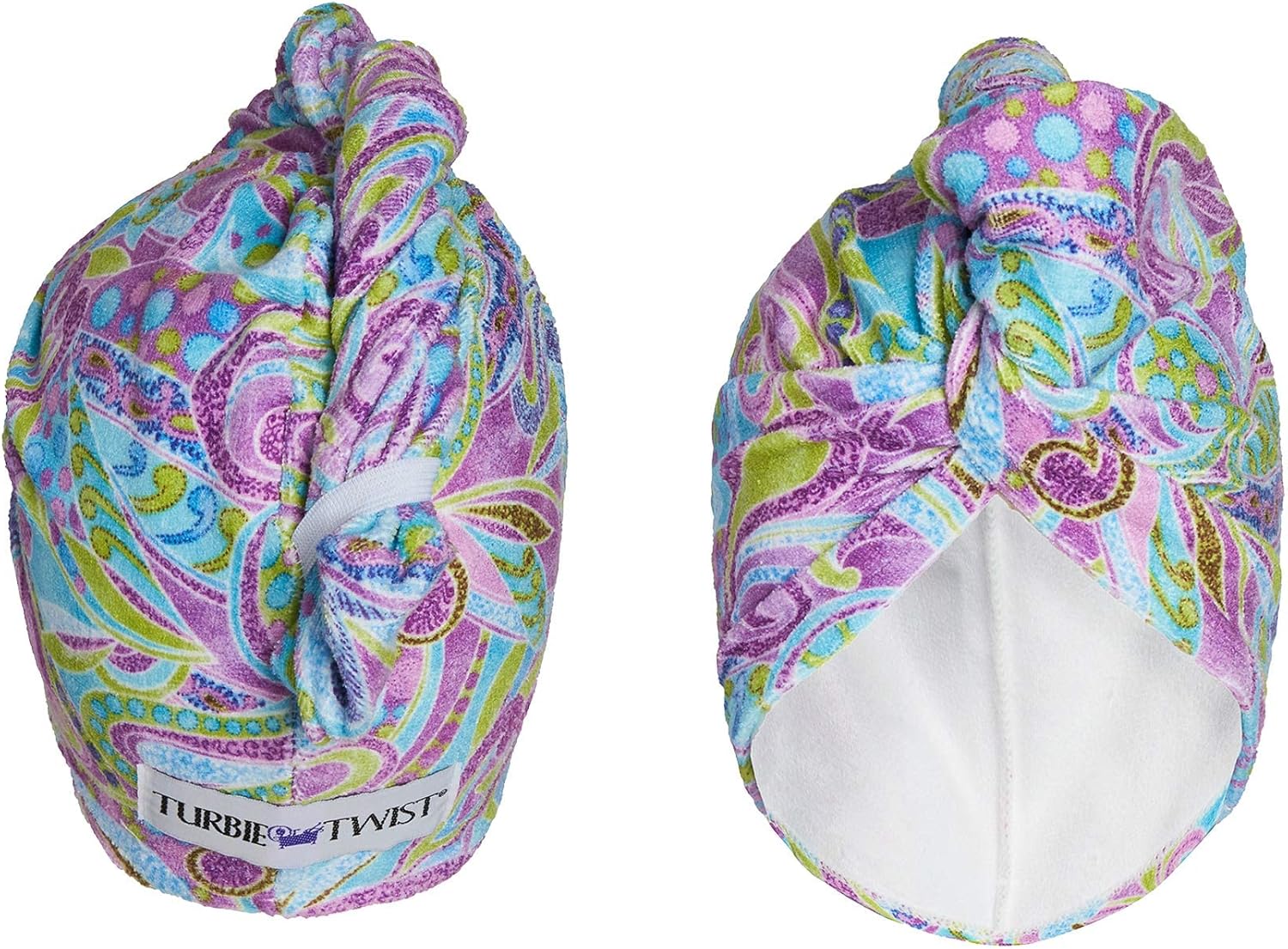 Turbie Twist Microfiber Hair Towel 2 Pack - Purple Paisley