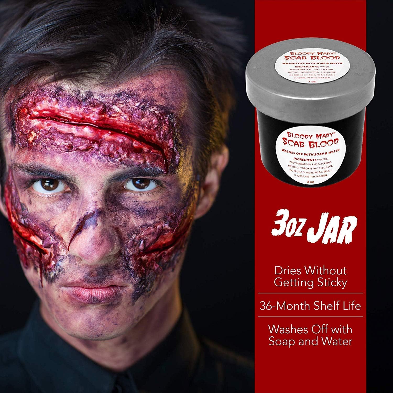 Bloody Mary Fake Scab Blood Body Paint - Thick Realistic Washable