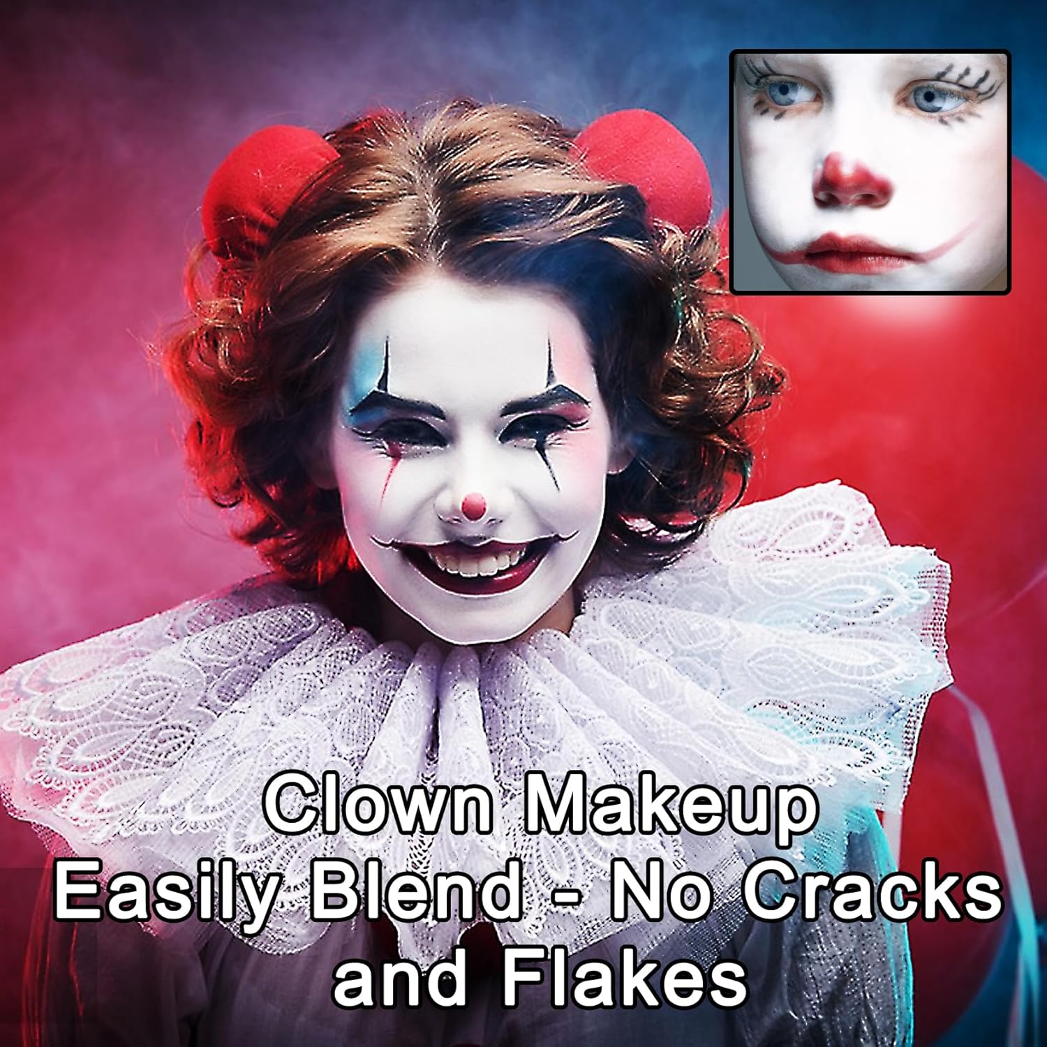 Clown Face Paint 3 Colors SFX Halloween Palette