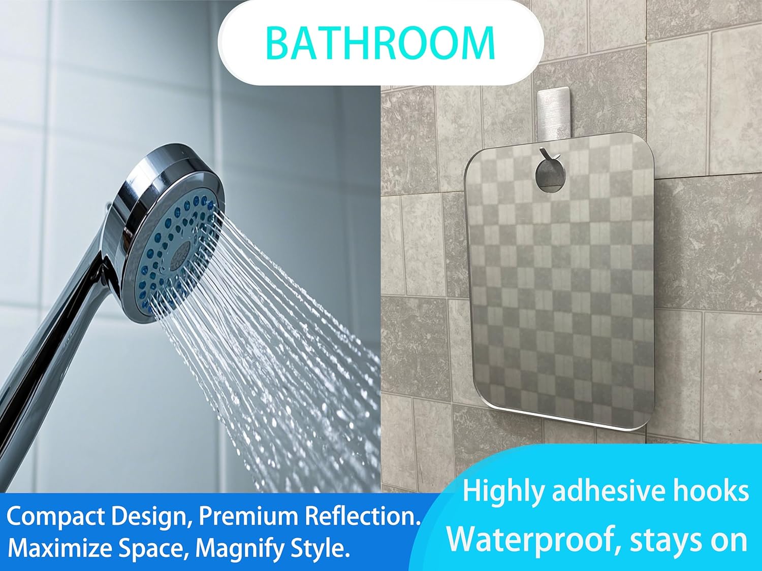 Durable Acrylic Travel Shower Mirror 98x79in