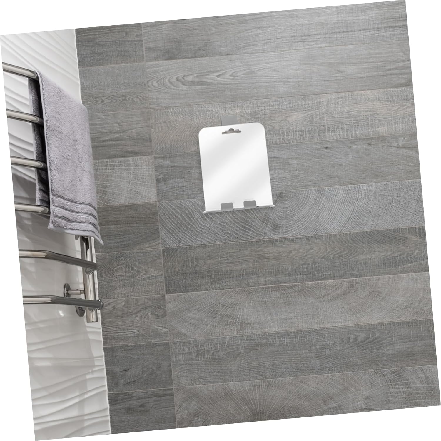 Cabilock Fogless Shower Mirror with Shelf and Hooks 1