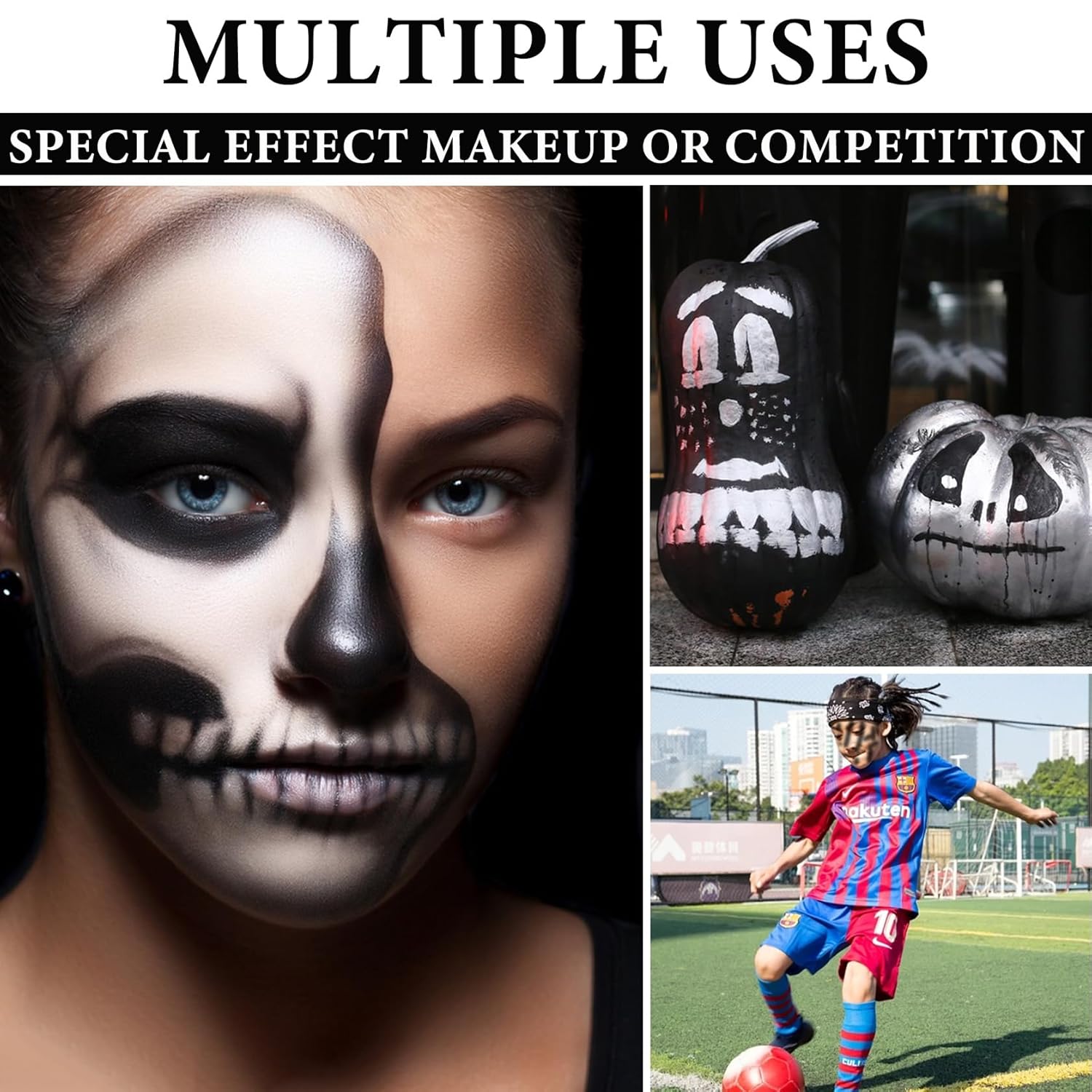 DuoZeng Black Face Body Paint Stick for Sports Halloween Cosplay