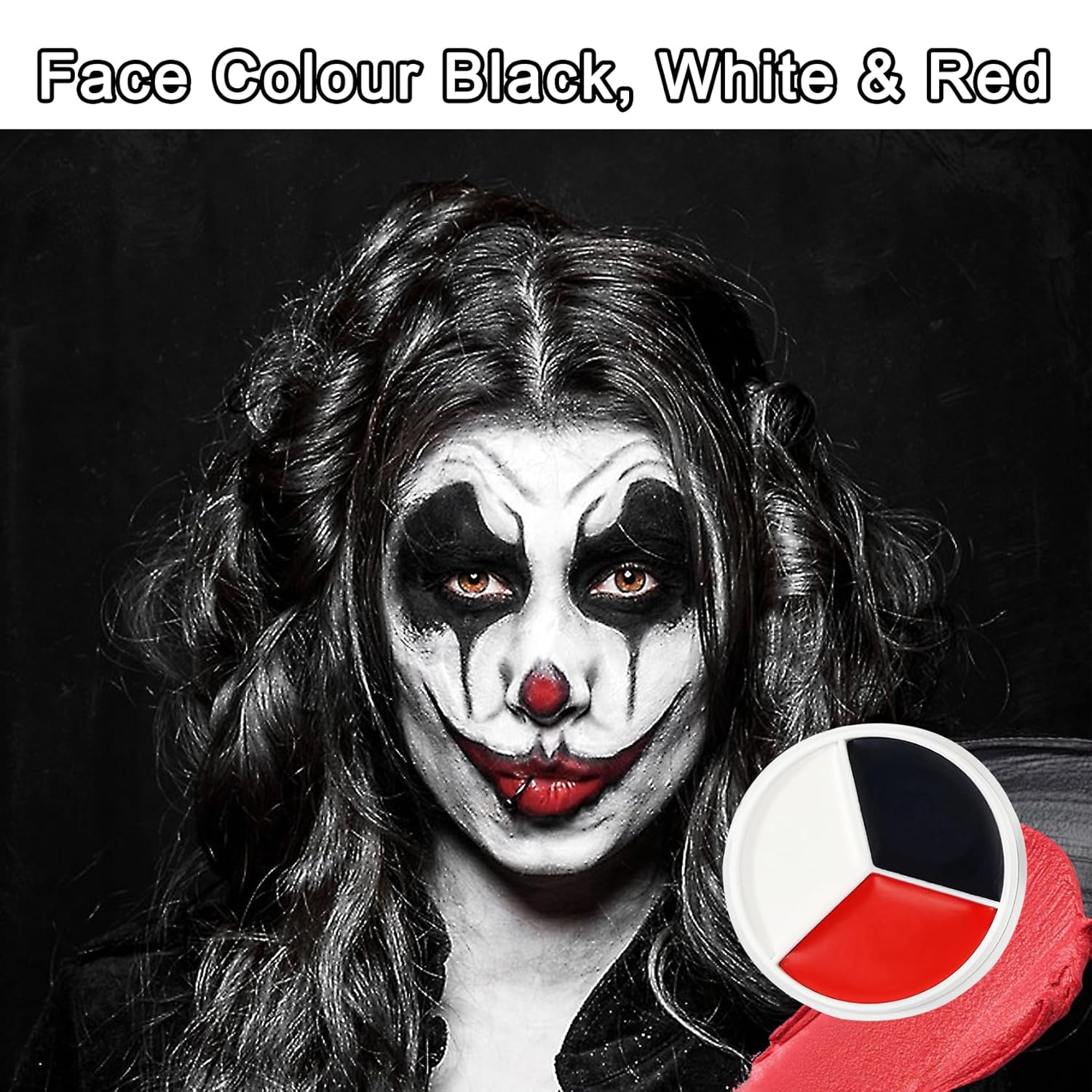 Clown Face Paint 3 Colors SFX Halloween Palette