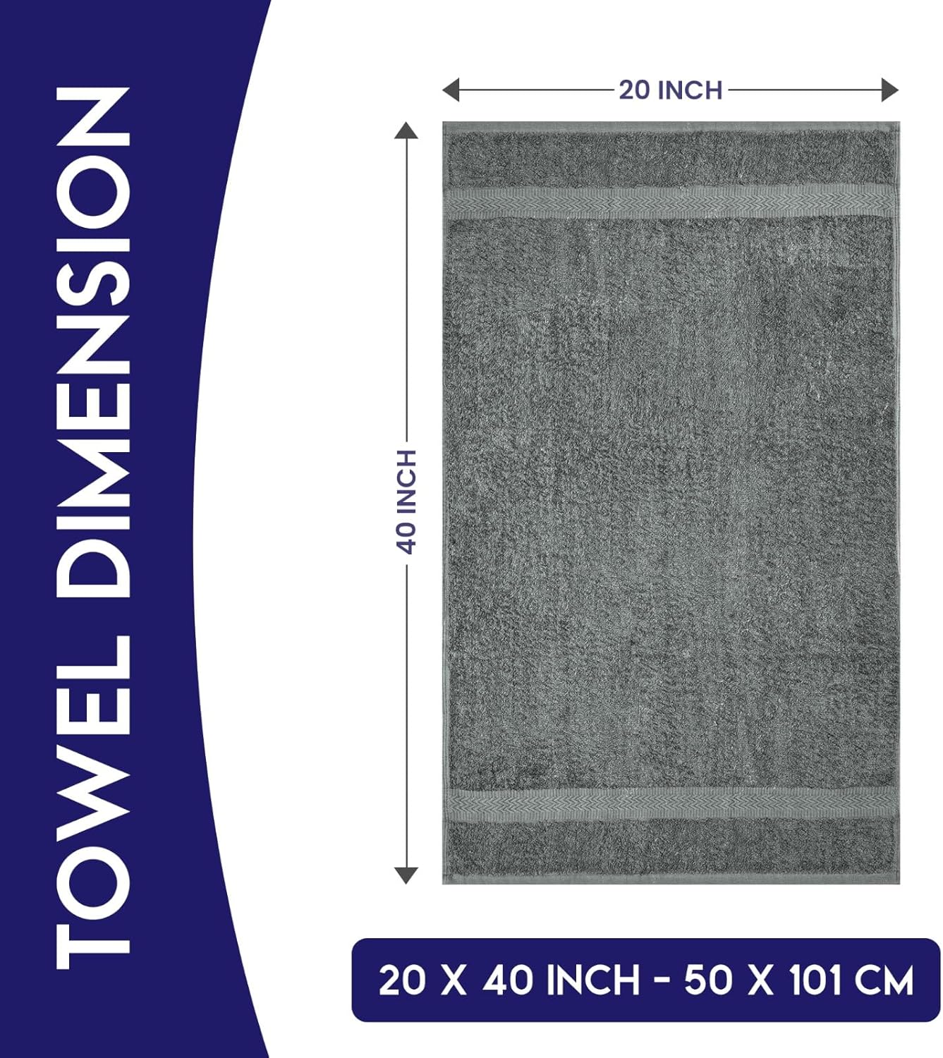 Linteum Textile Supply Hair Drying Towels Pack of 6 Grey