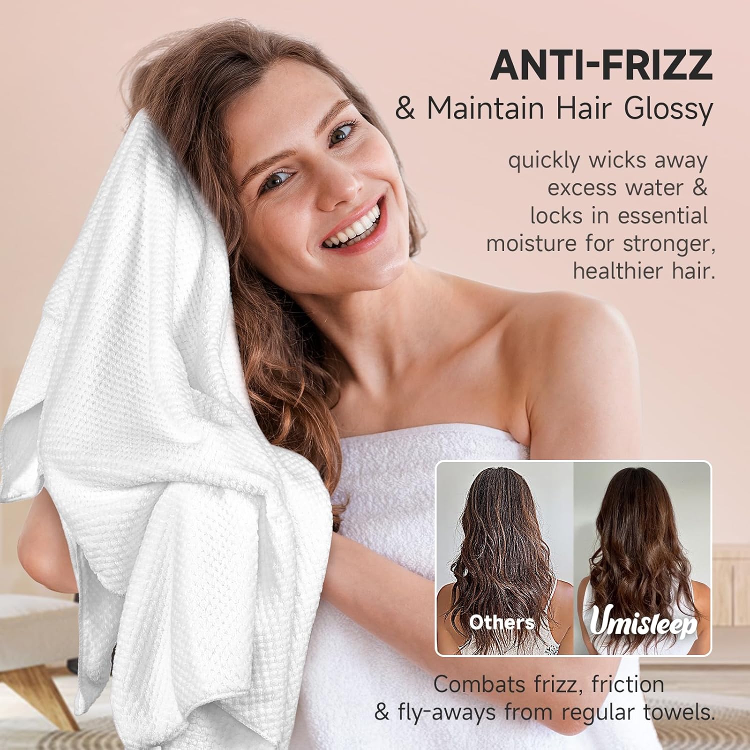 Umisleep Extra Large Microfiber Hair Towel Wrap