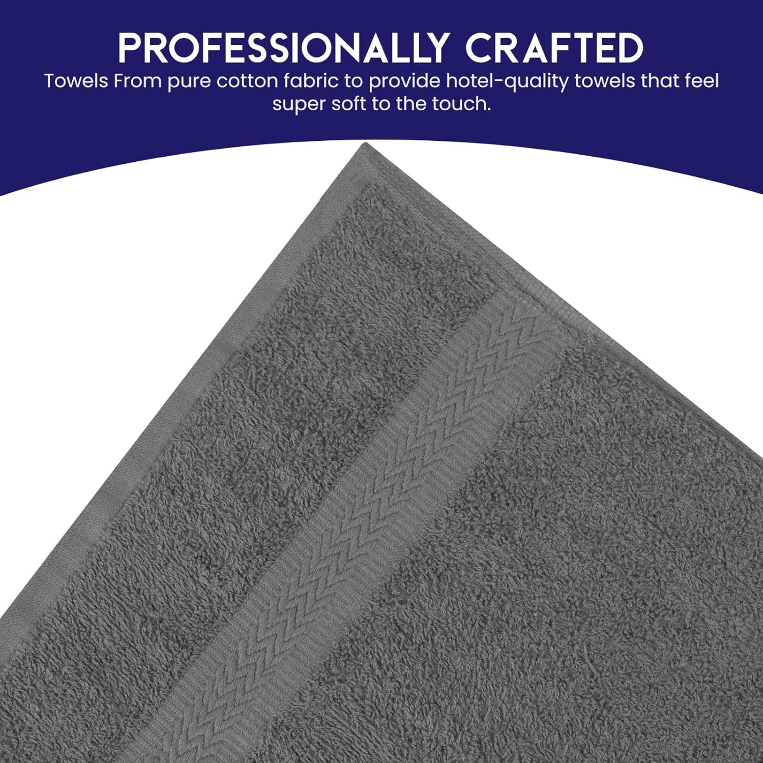 Linteum Textile Supply Hair Drying Towels Pack of 6 Grey
