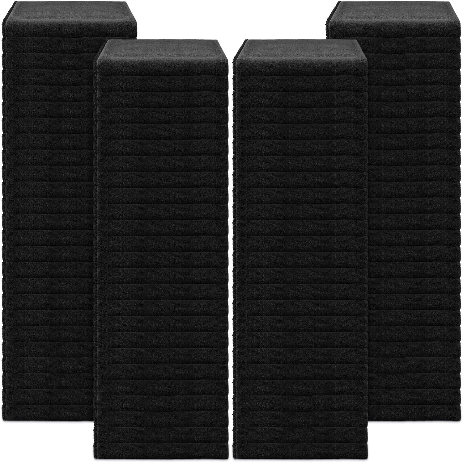 Newwiee 100pcs Large Black Microfiber Salon Towels