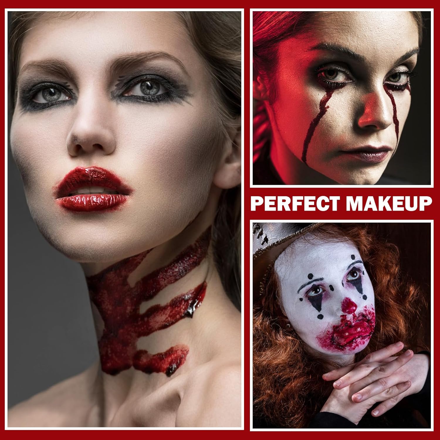 CAHIUYOA Fake Blood Cream for Halloween Costume Makeup