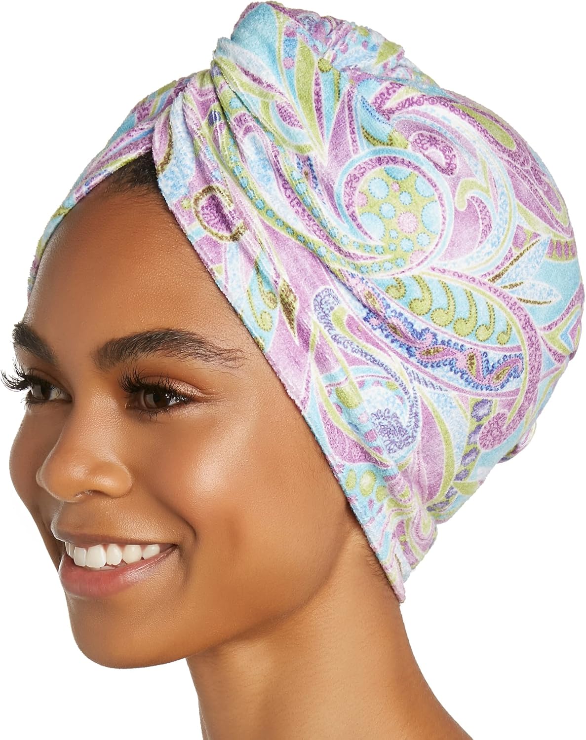 Turbie Twist Microfiber Hair Towel 2 Pack - Purple Paisley