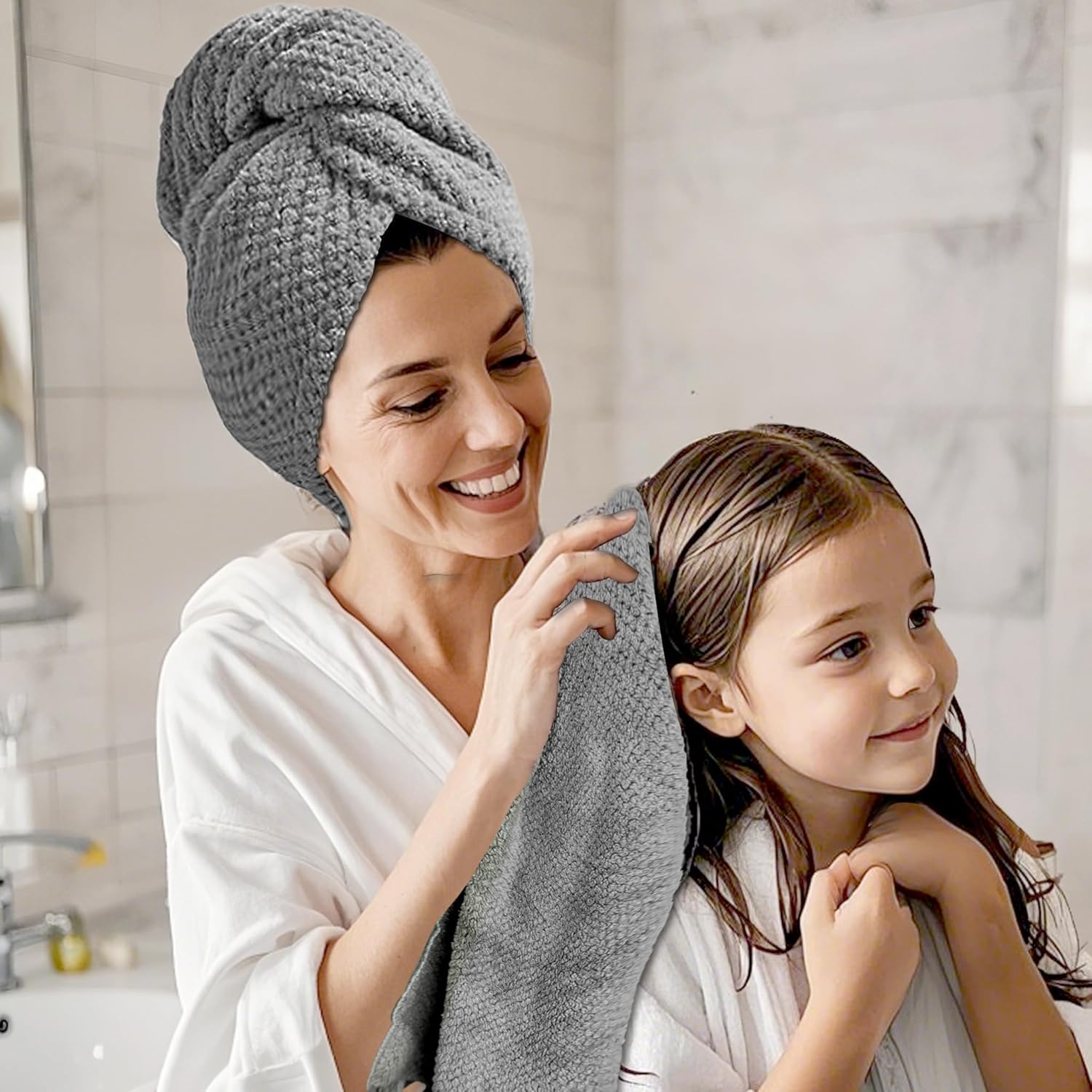 Netcken Extra Large Microfiber Hair Towel for Women