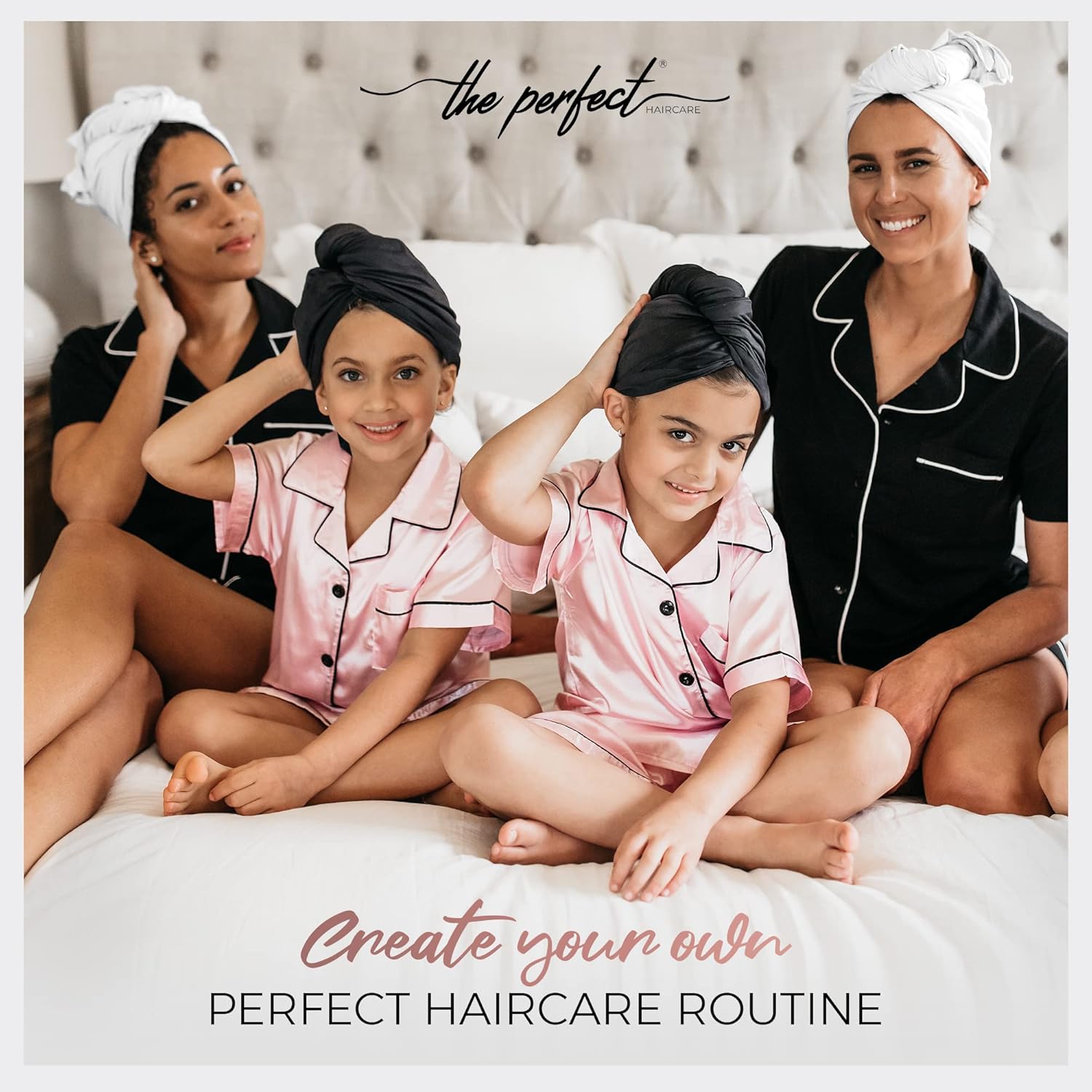 THE PERFECT HAIRCARE Curly Hair Microfiber Plopping Towel Set 1