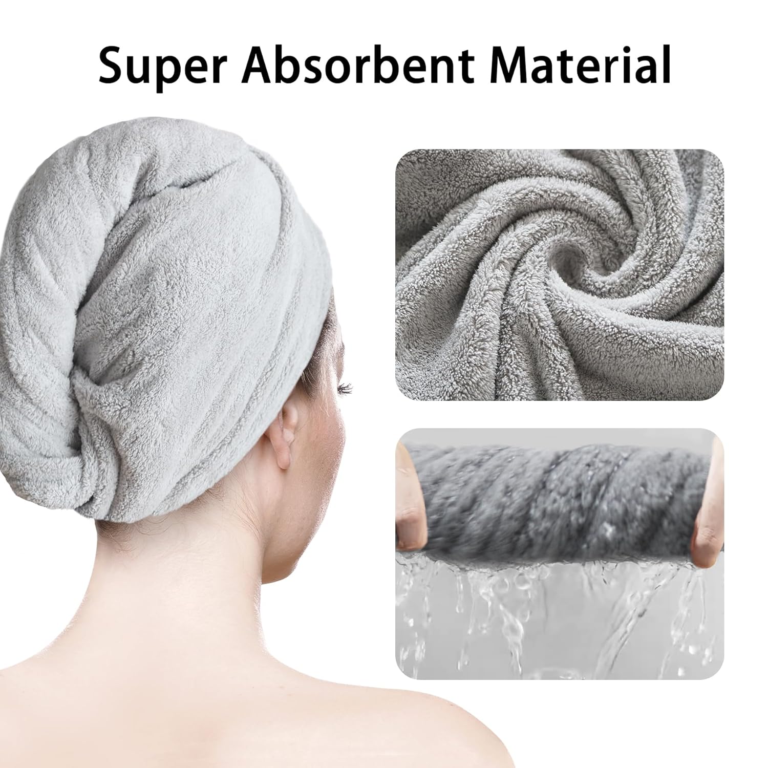 AGLIFEFY 2 Pack Microfiber Hair Towels