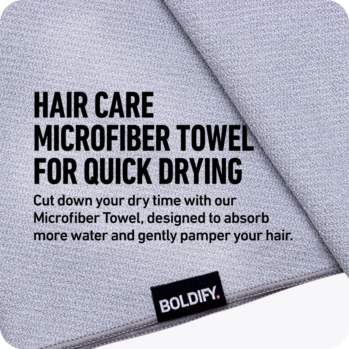 Boldify Quick Dry Microfiber Towel Wrap for Women - Grey 1