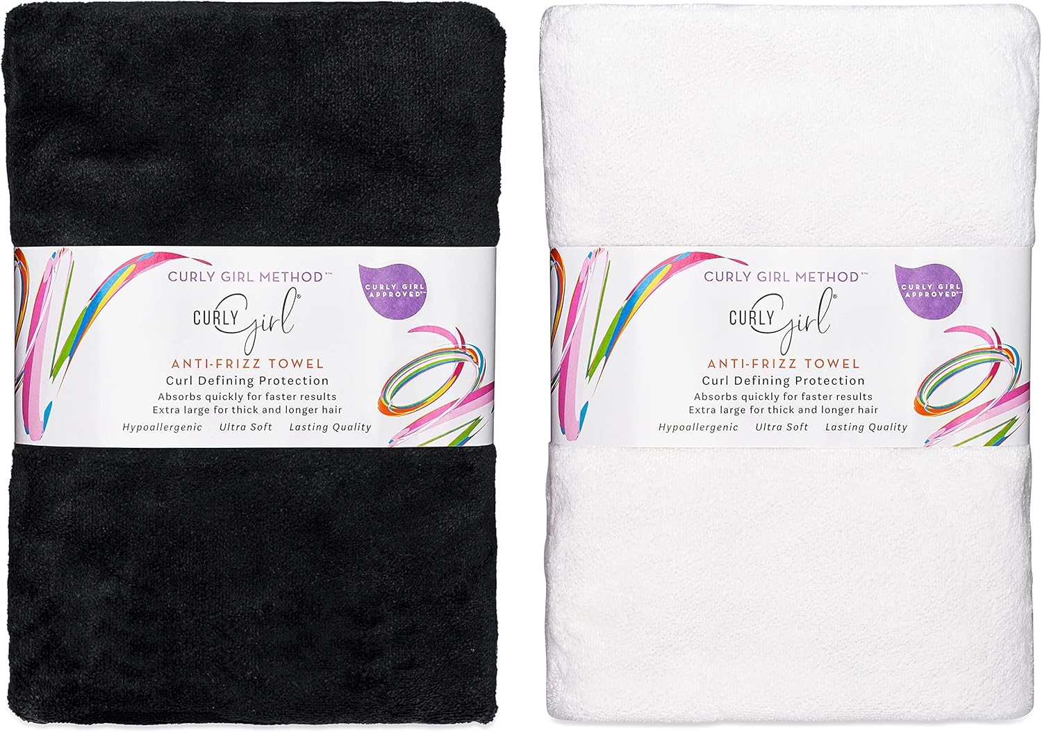 Curly Girl 2 Pack Microfiber Curl Drying Towel