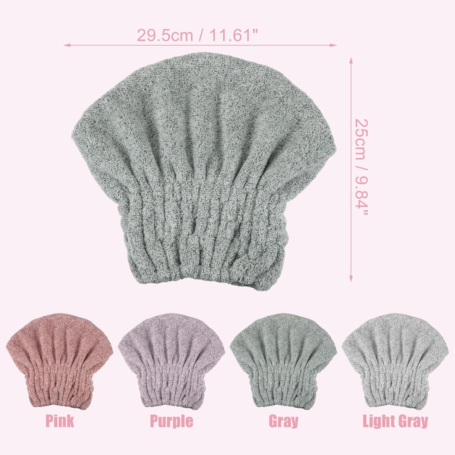 VOCOSTE Charcoal Fiber Hair Dry Cap Lightweight and Strong Absorbent