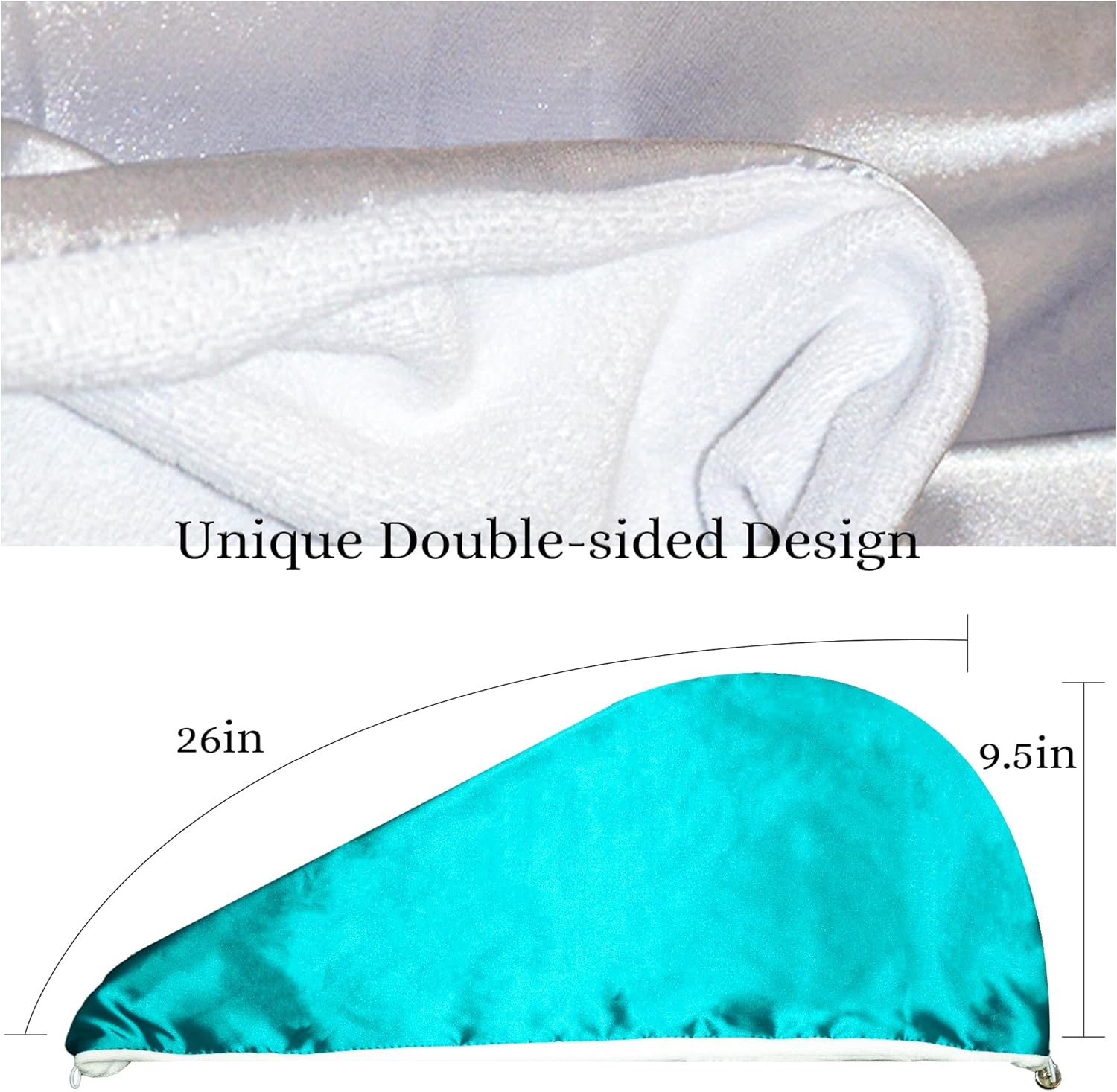 Chloven Satin Microfiber Hair Wrap - Anti Frizz Lightweight Quick Drying