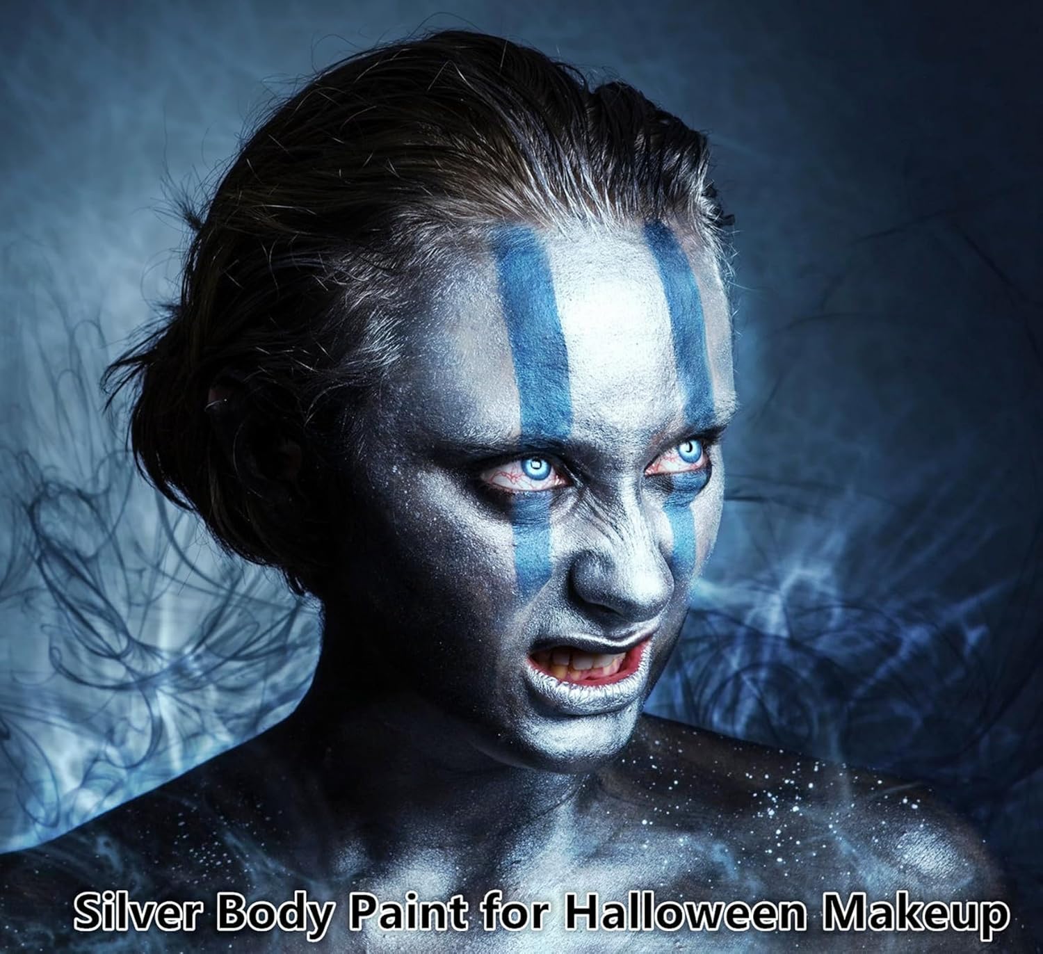 Go Ho Cream-Blendable Silver Face Paint Stick 106 oz
