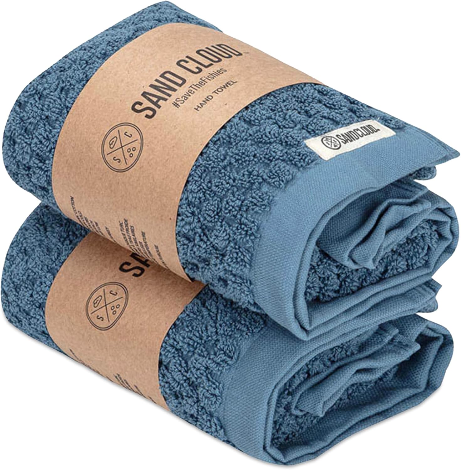 Sand Cloud Turkish Bath Towels Set of 2 - Atom Blue Large