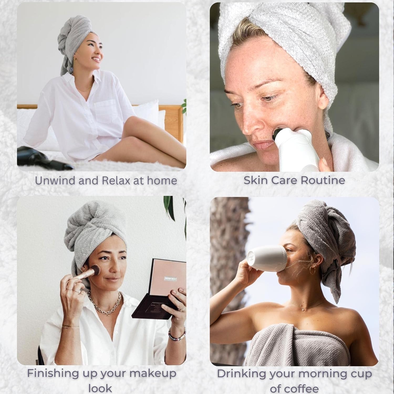 VOLO Hero Cloud Pink Hair Towel with Snug Strap