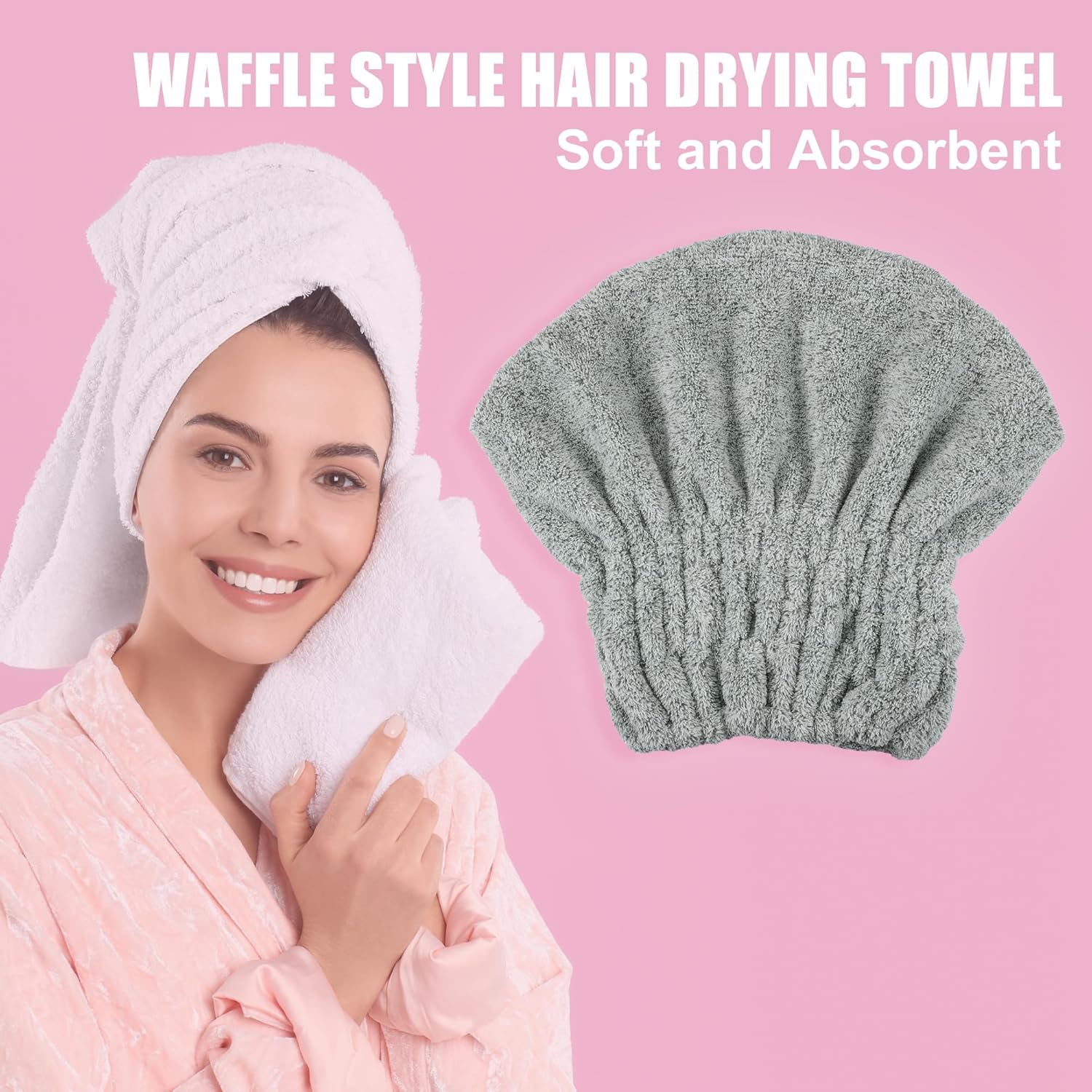 VOCOSTE Charcoal Fiber Hair Dry Cap Lightweight and Strong Absorbent