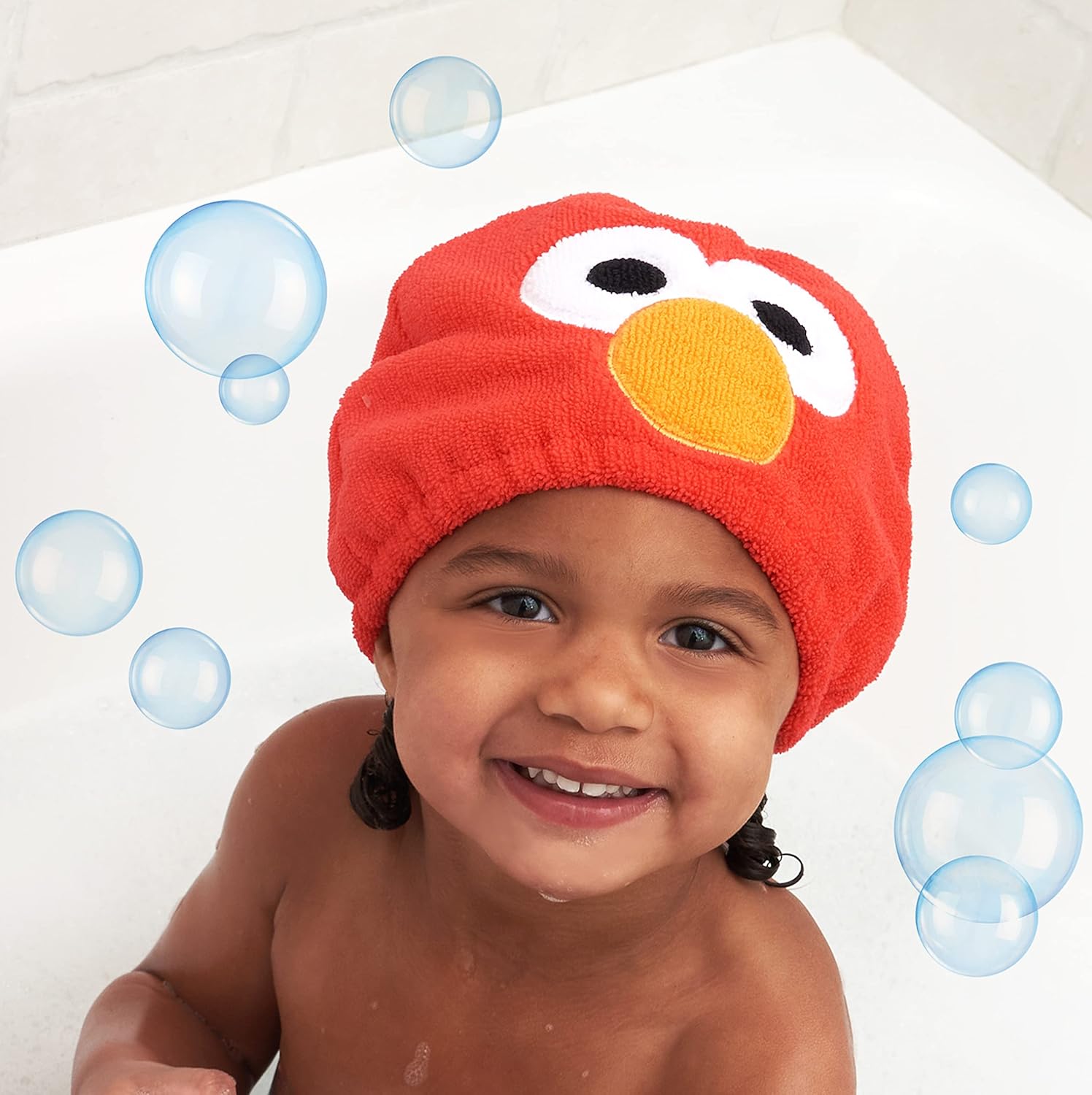 Ginsey Sesame Street Elmo Hair Drying Towel Cap Red