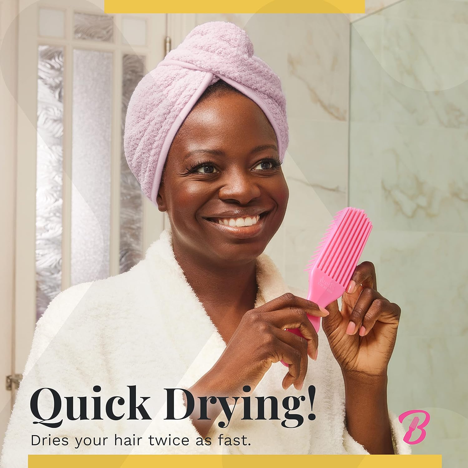 Felicia Leatherwood Microfiber Hair Towel - Pink