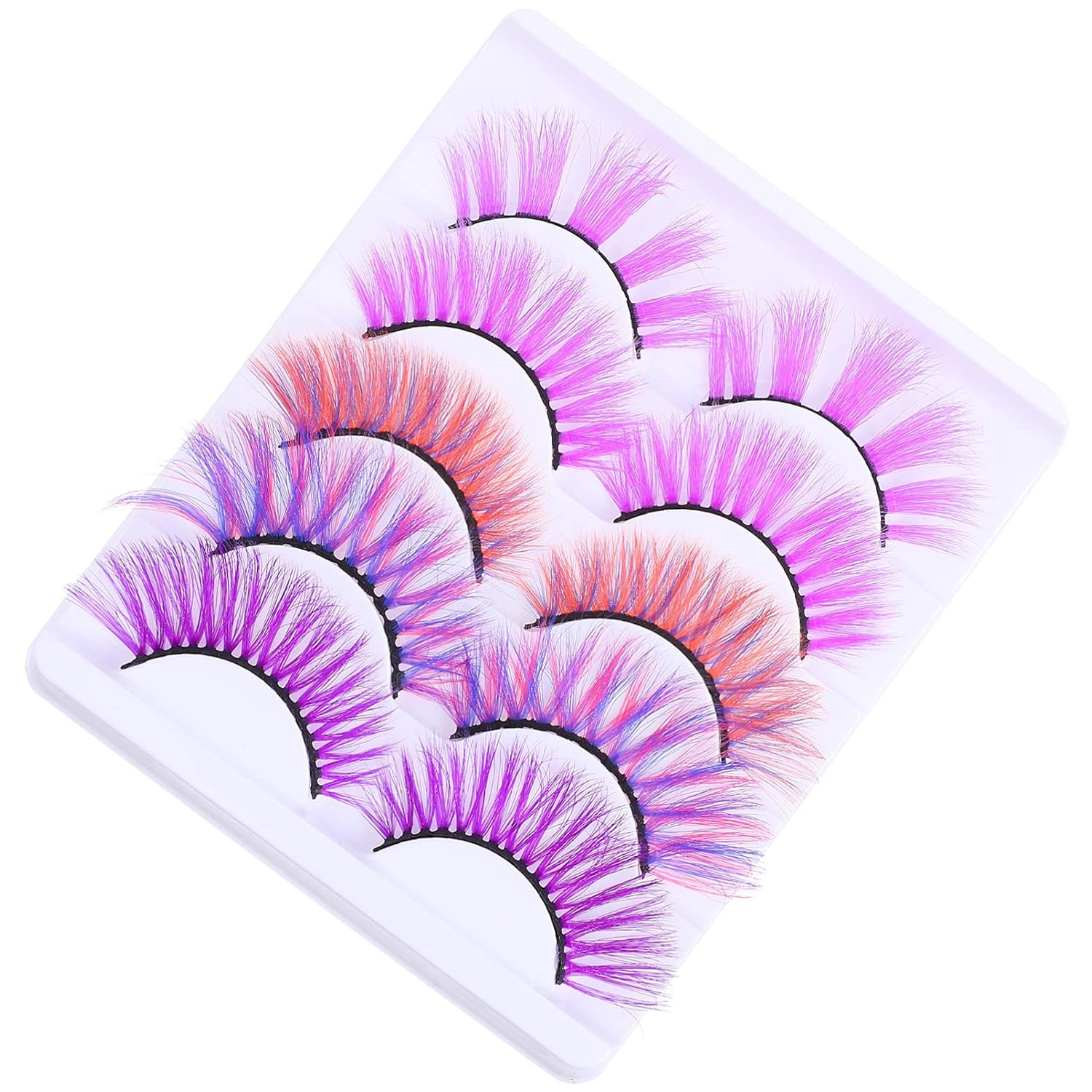 Beaupretty 3D Pink False Lashes 10PCS Set