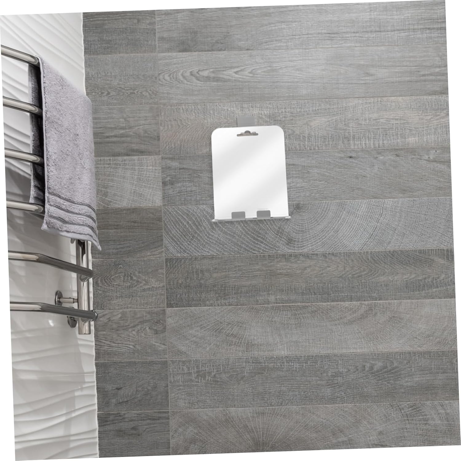 Stainless Steel Hook Anti-Fog Shower Mirror for Men