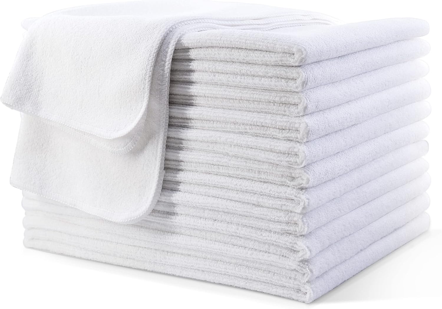 POLYTE Professional Quick Dry Lint Free Microfiber Hair Drying Towel 16x29in 12 Pack