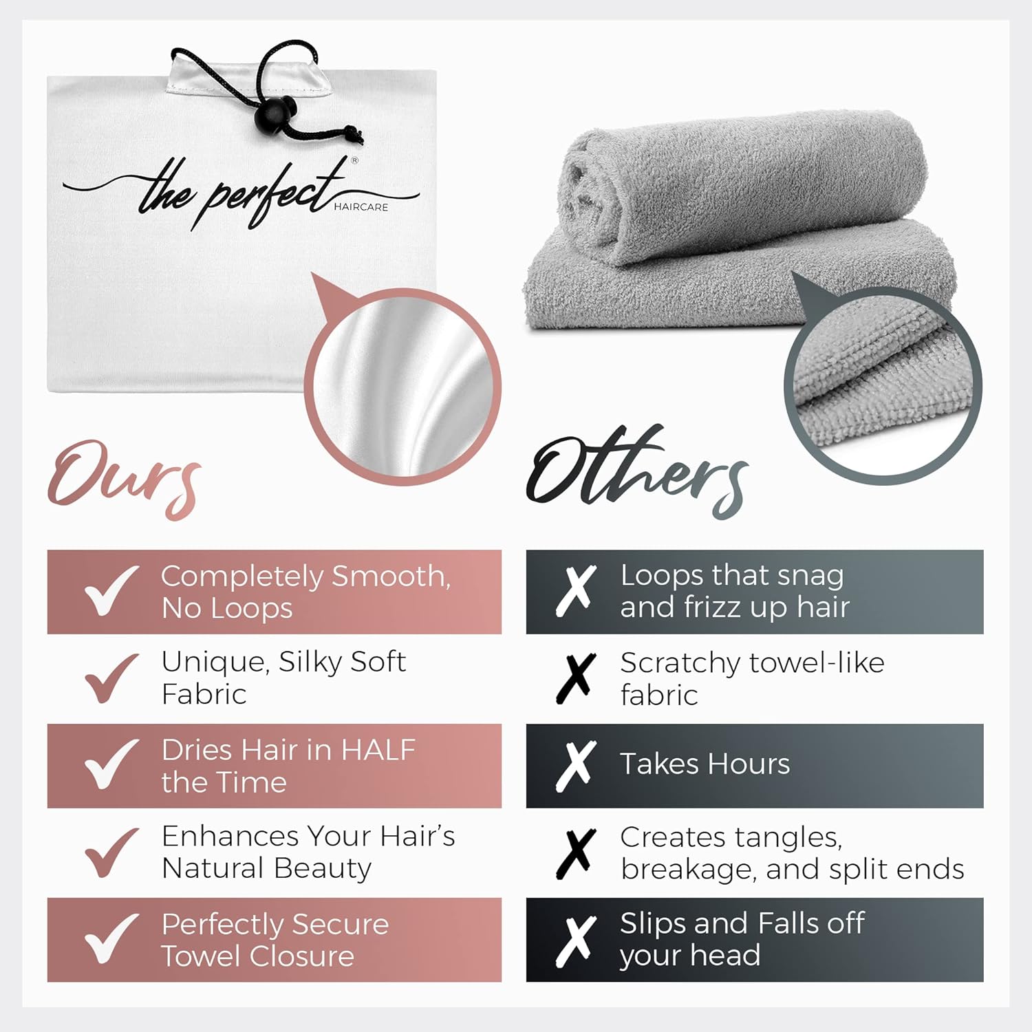 THE PERFECT HAIRCARE Curly Hair Microfiber Plopping Towel Set 1