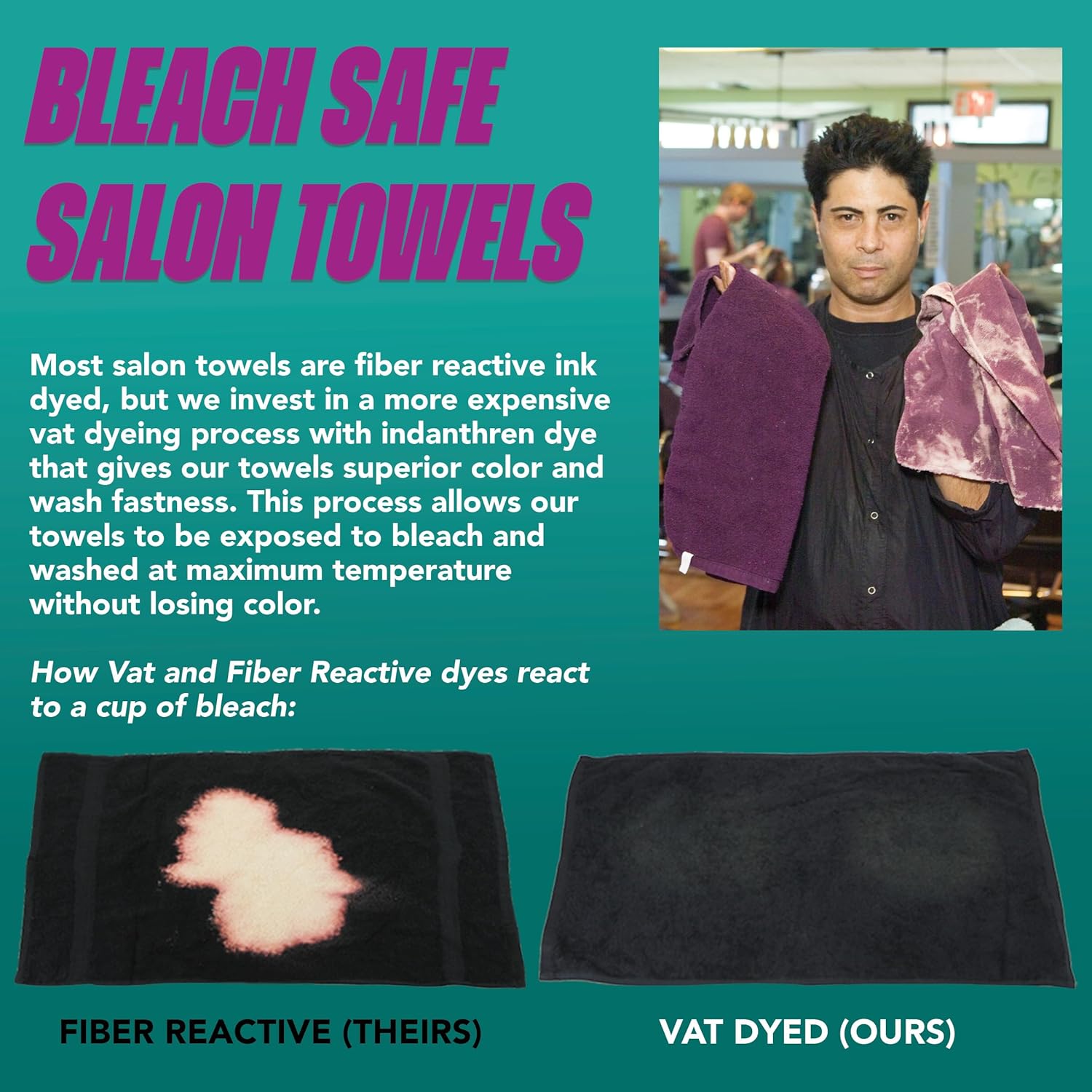 Arkwright Bleach Proof Salon Towels - 24 Pack 16x27 in Burgundy
