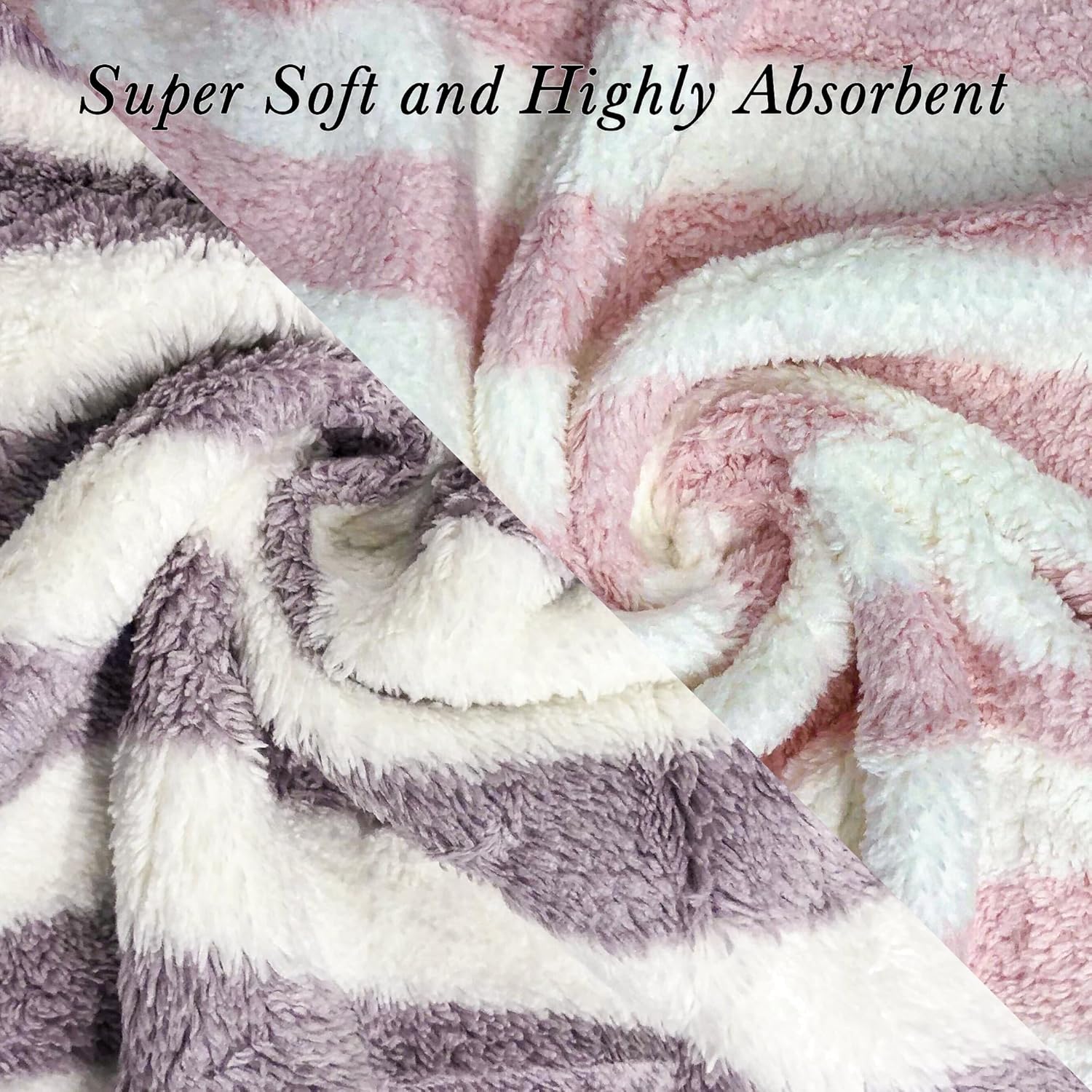 Chloven Soft Microfiber Hair Towel Wrap - 2 Pack Quick Drying