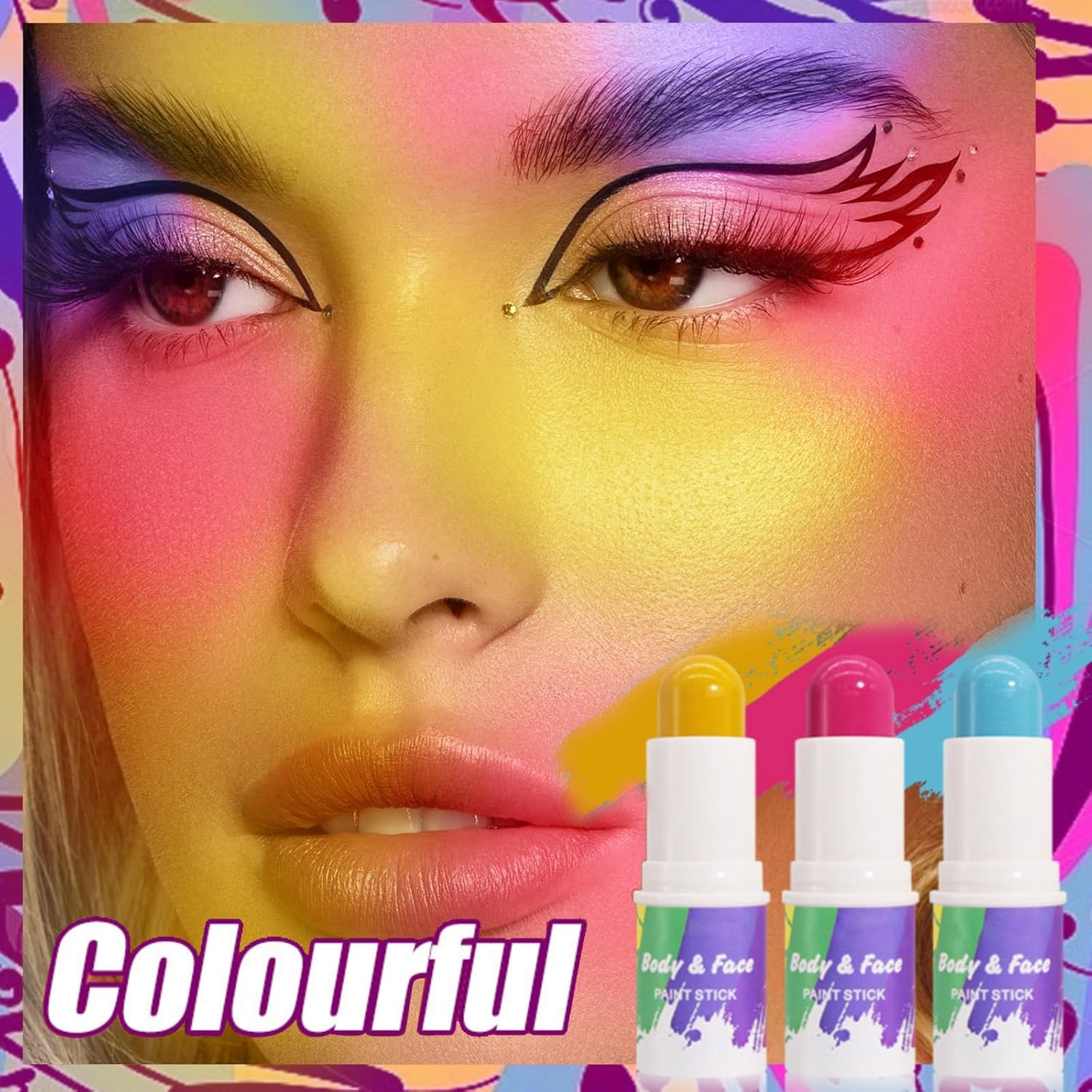 Dark Blue Body Paint Stick Non-Toxic Waterproof