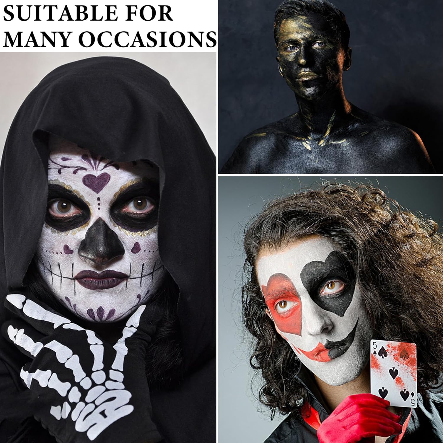 DuoZeng Black Face Body Paint Stick for Sports Halloween Cosplay