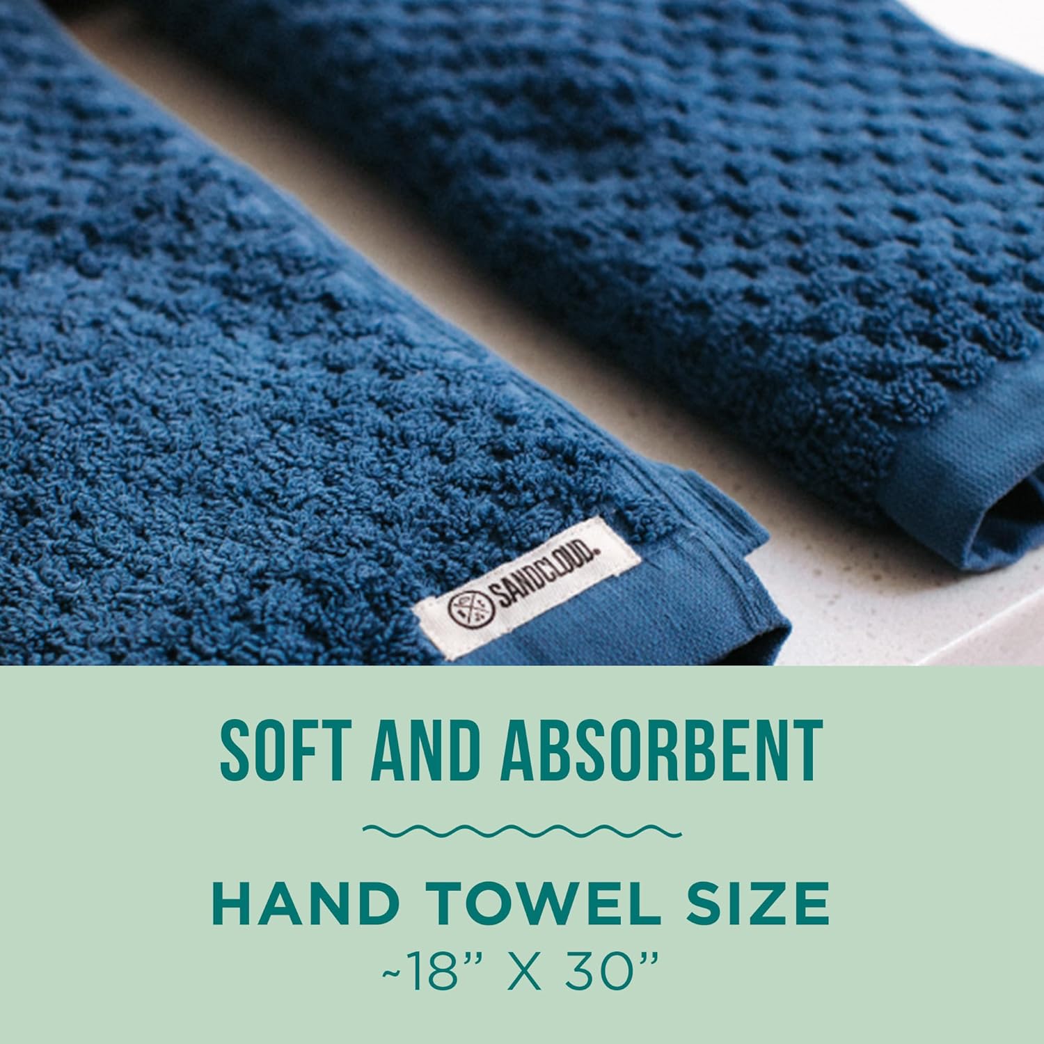 Sand Cloud Turkish Bath Towels Set of 2 - Atom Blue Large