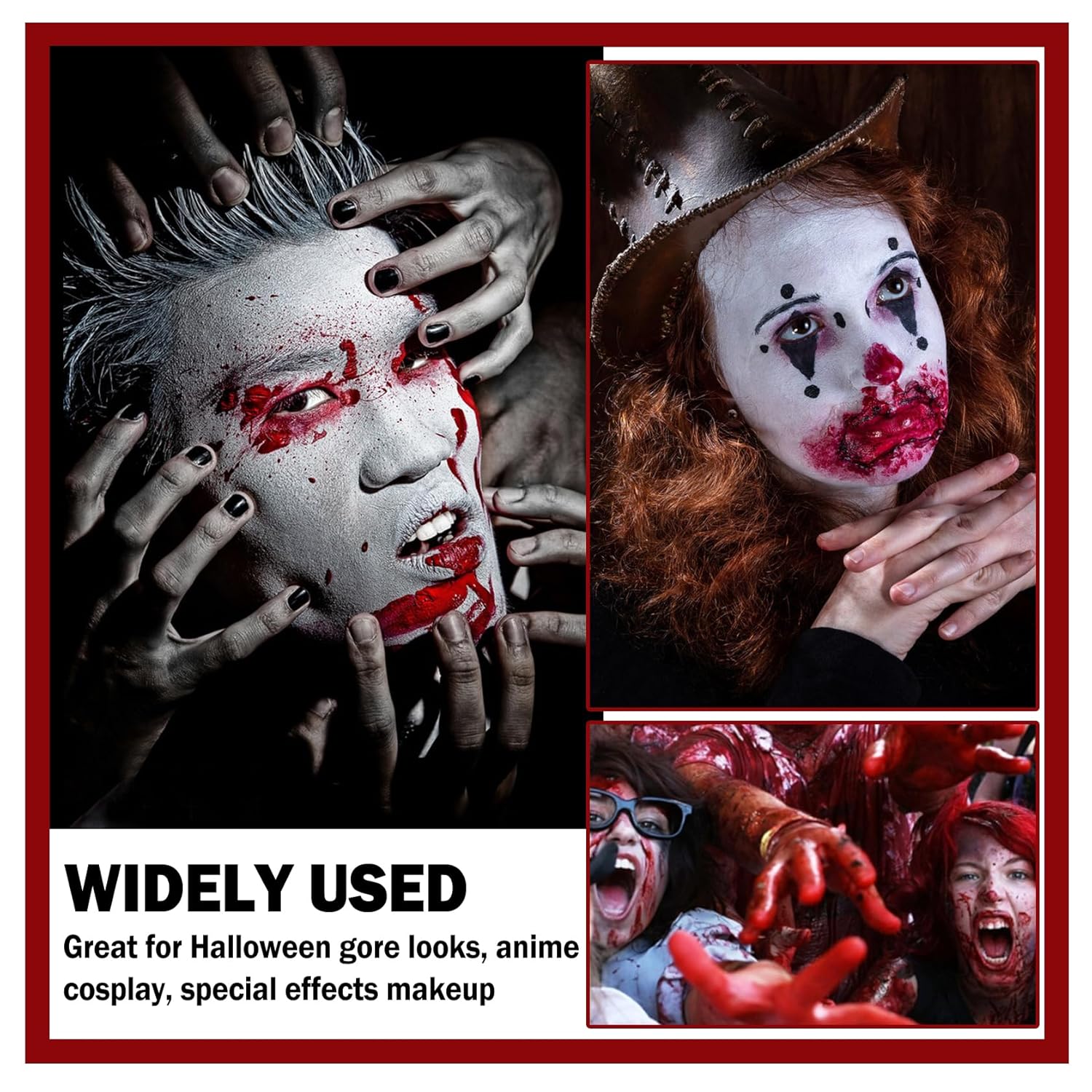 QIUFSSE Fake Blood Makeup Spray for Halloween SFX Cosplay