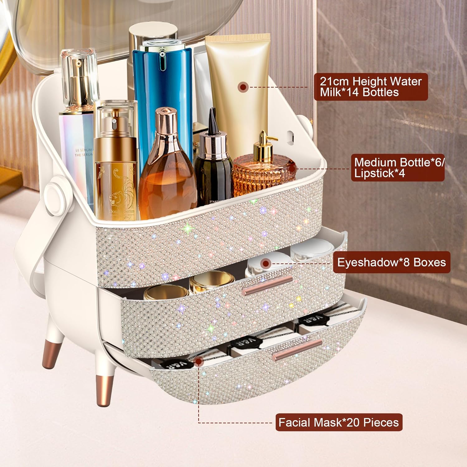 Bling Makeup Organizer for Teen Girl Gift 1