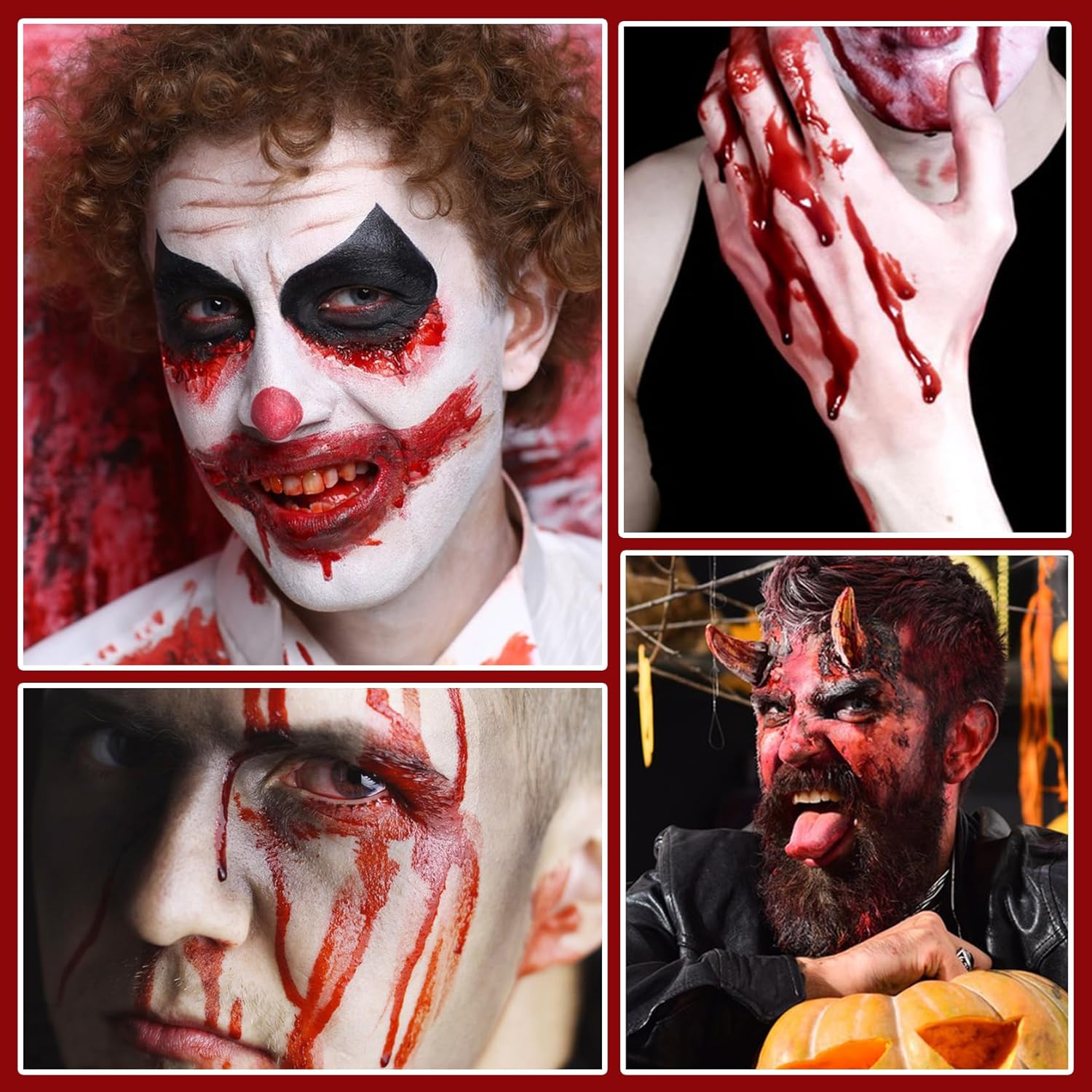 QIUFSSE Fake Blood Makeup Spray for Halloween SFX Cosplay