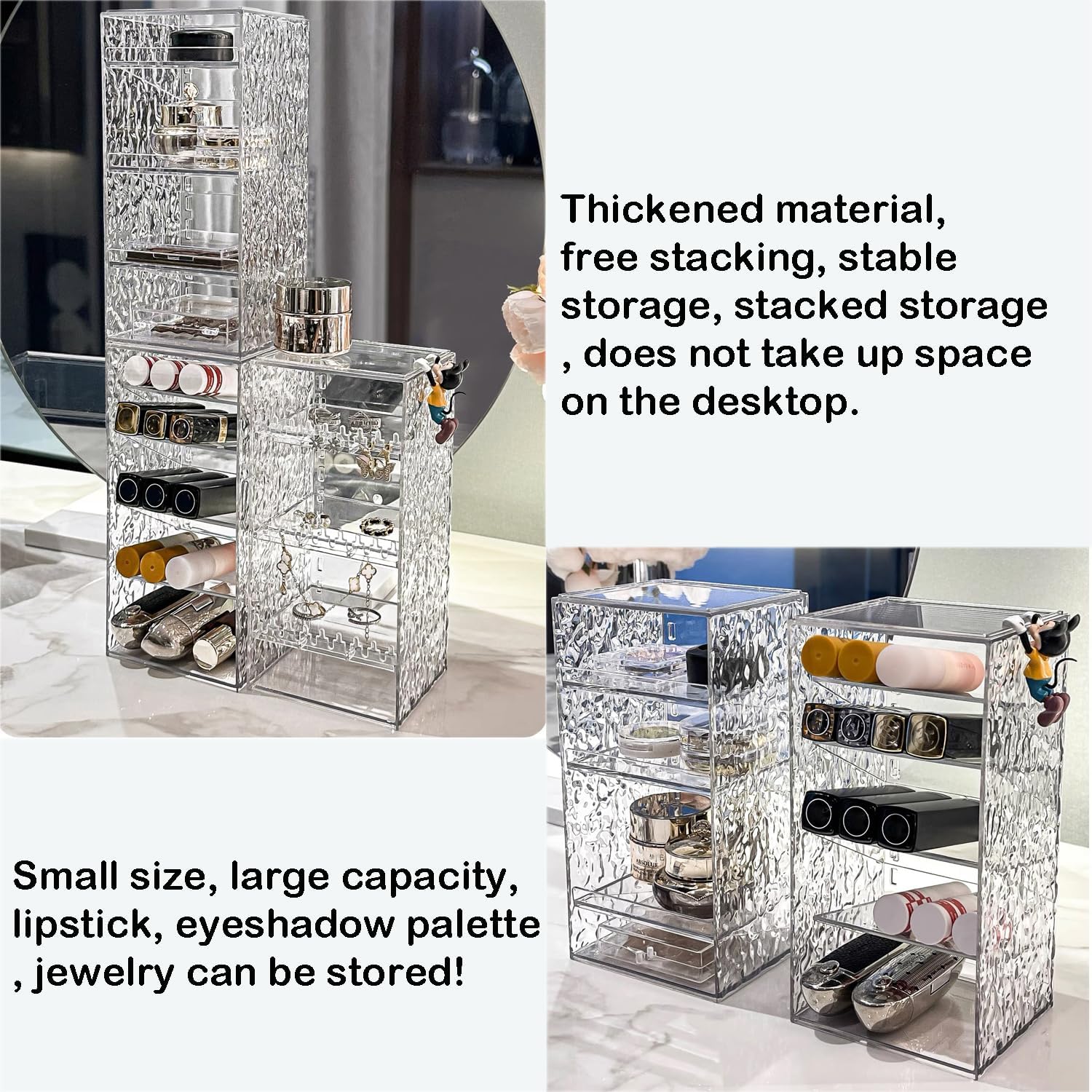 Himilucky Clear Lipstick Holder Stand with 6 Zones