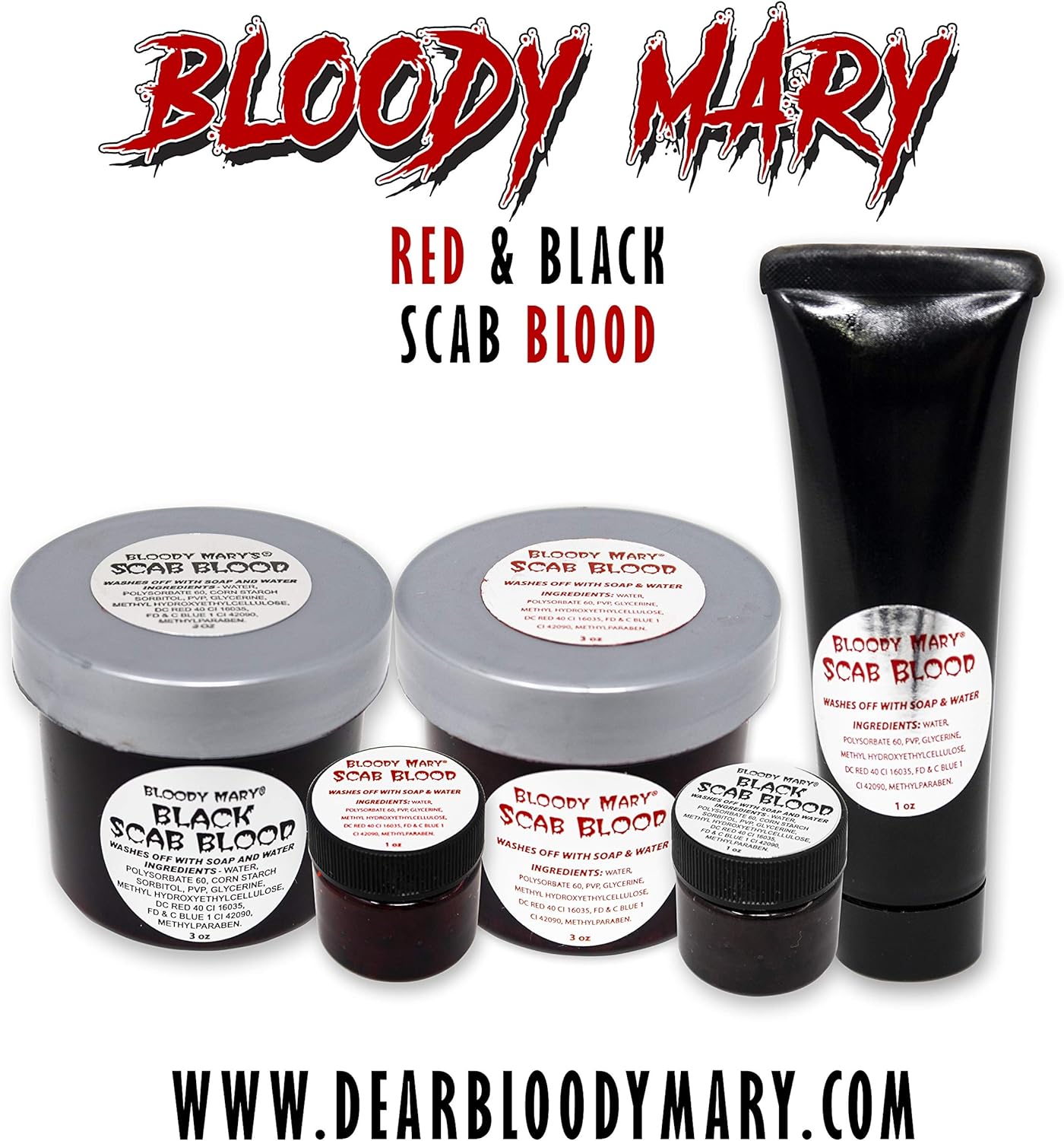 Bloody Mary Fake Scab Blood Body Paint - Thick Realistic Washable
