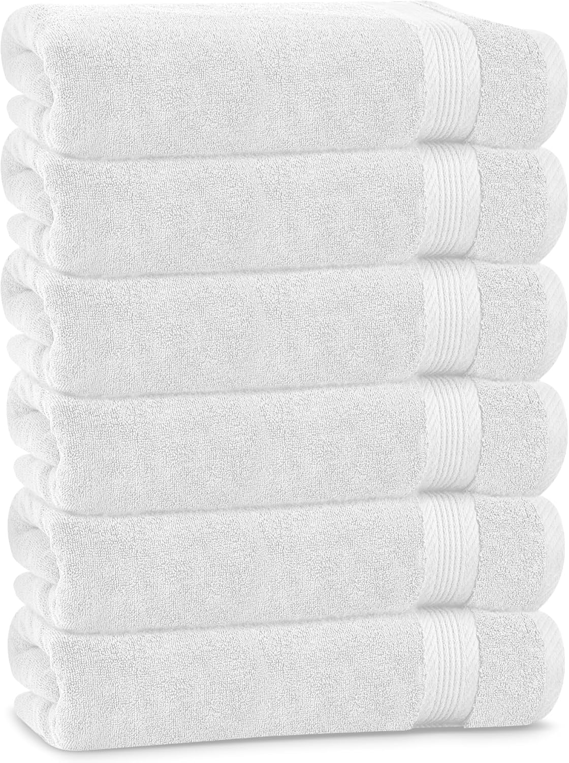 Linteum Luxury Hair Towels 100 Cotton 20x40 Inches Pack of 6