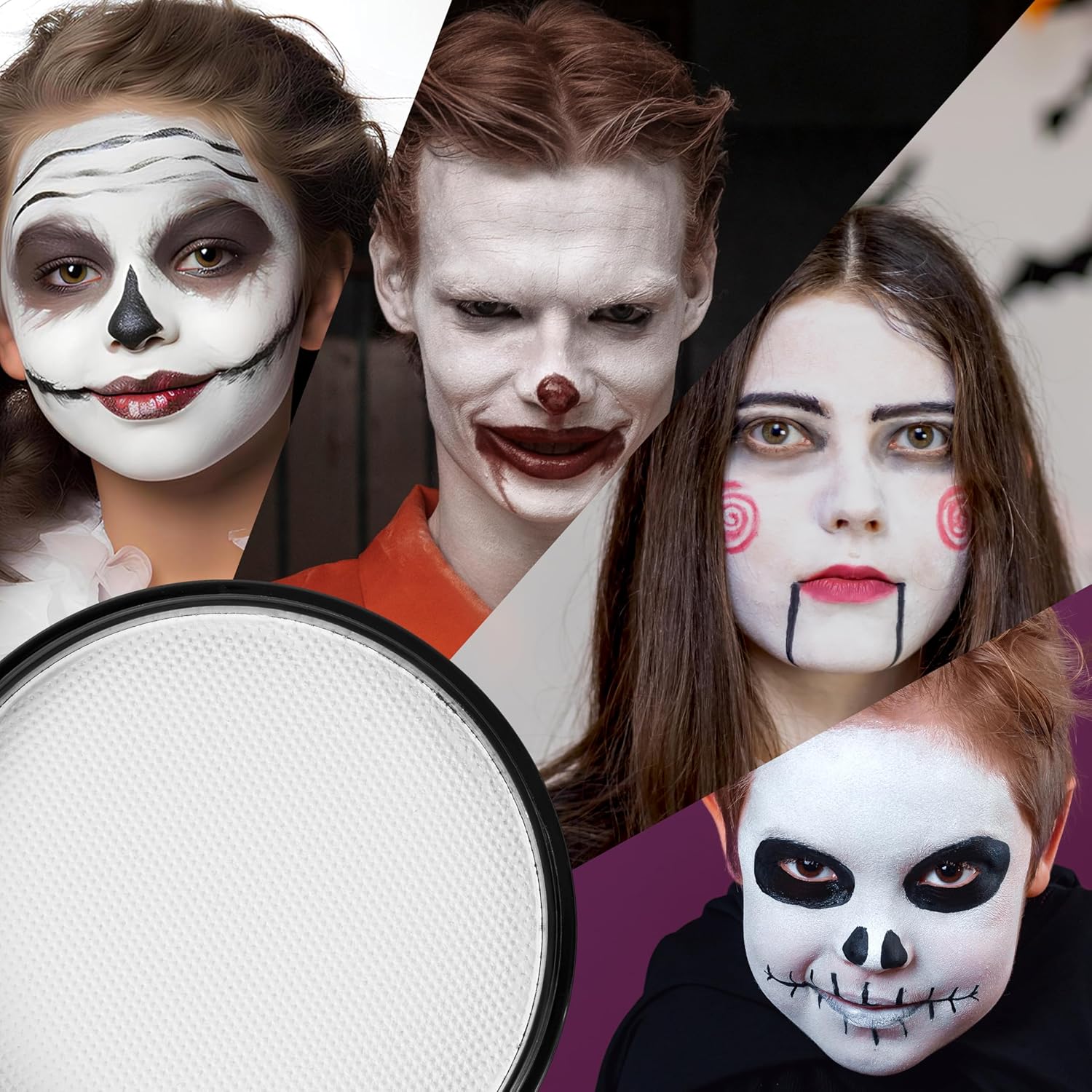 Spooktacular Creations Waterproof White Face Paint for Halloween Cosplay