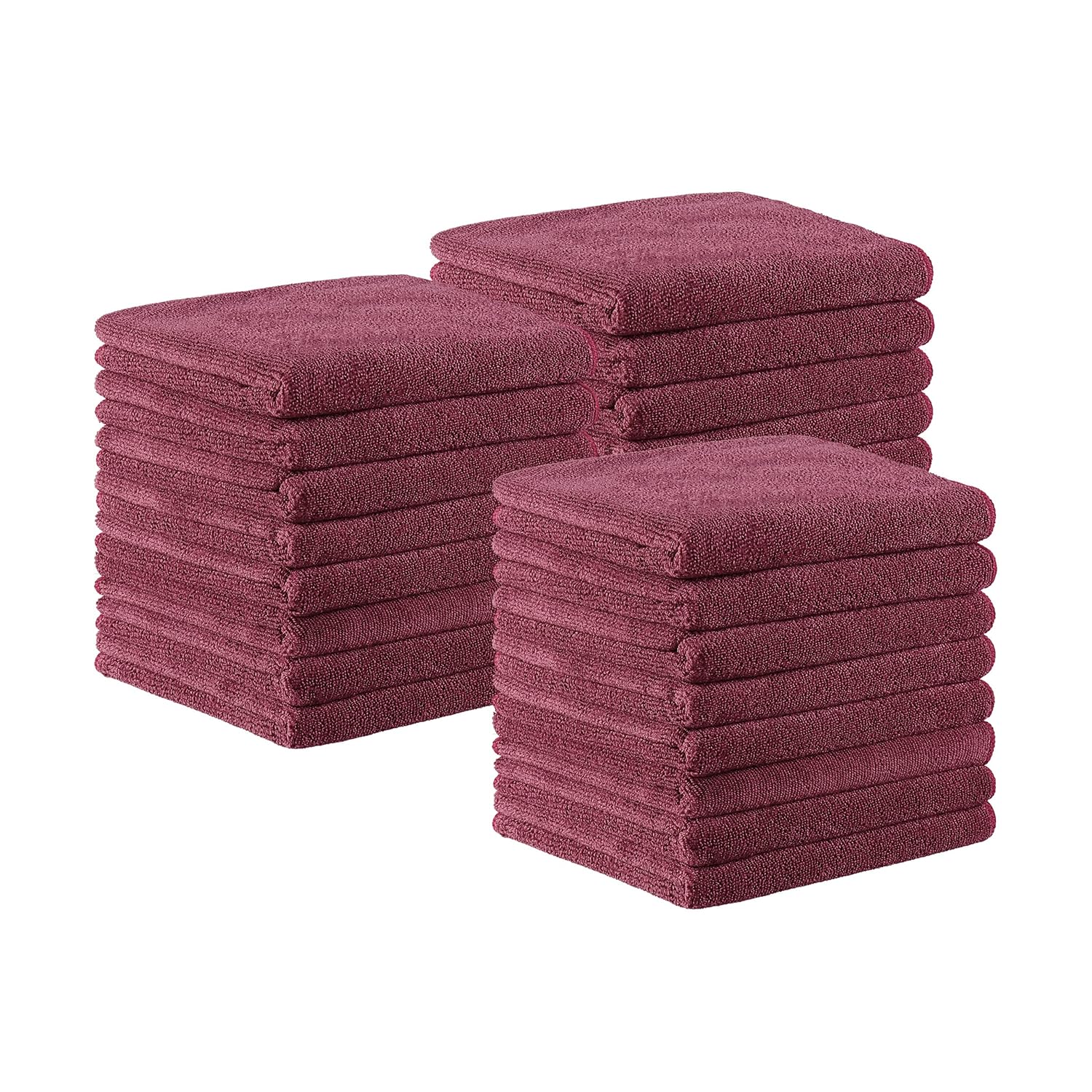 Arkwright Bleach Proof Salon Towels - 24 Pack 16x27 in Burgundy