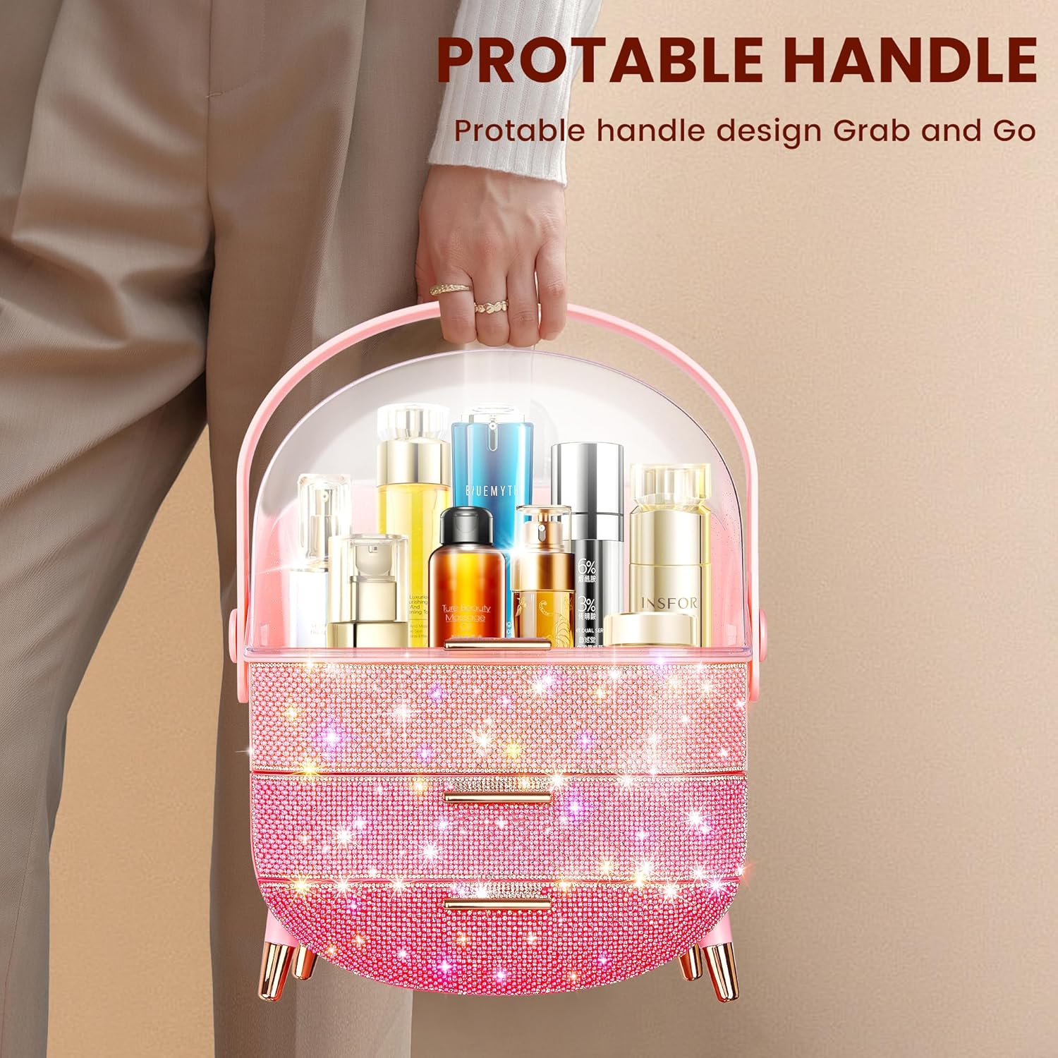 Bling Makeup Organizer for Teen Girl Gift